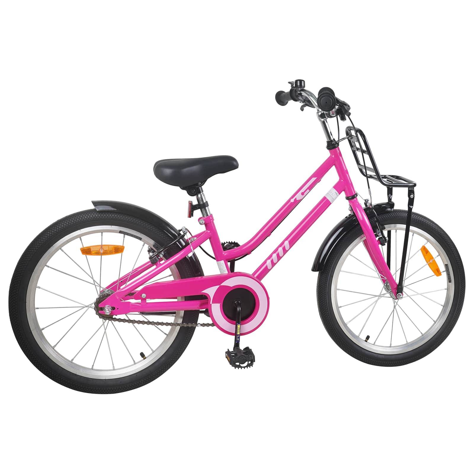 vidaXL Kinderfahrrad 20 Zoll für 6-11 Jahre alt Pink Schwarz