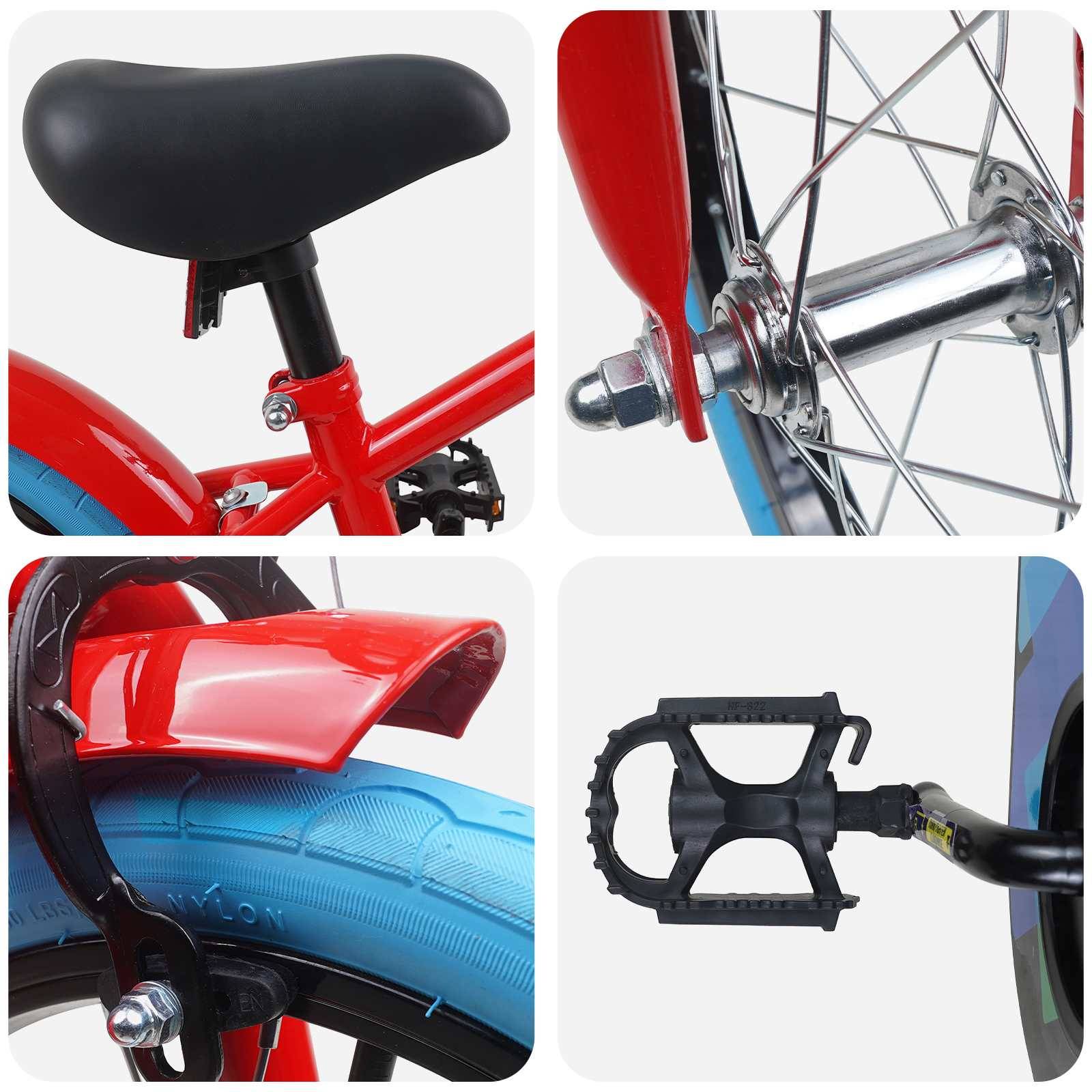 vidaXL Kinderfahrrad 16 Zoll für 4-6 Jahre alt Rot