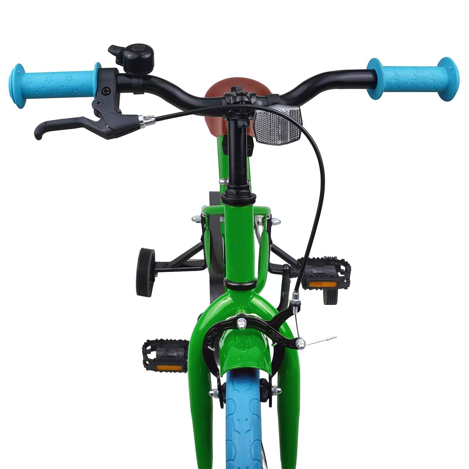 vidaXL Kinderfahrrad 16 Zoll für 4-6 Jahre alt Grün