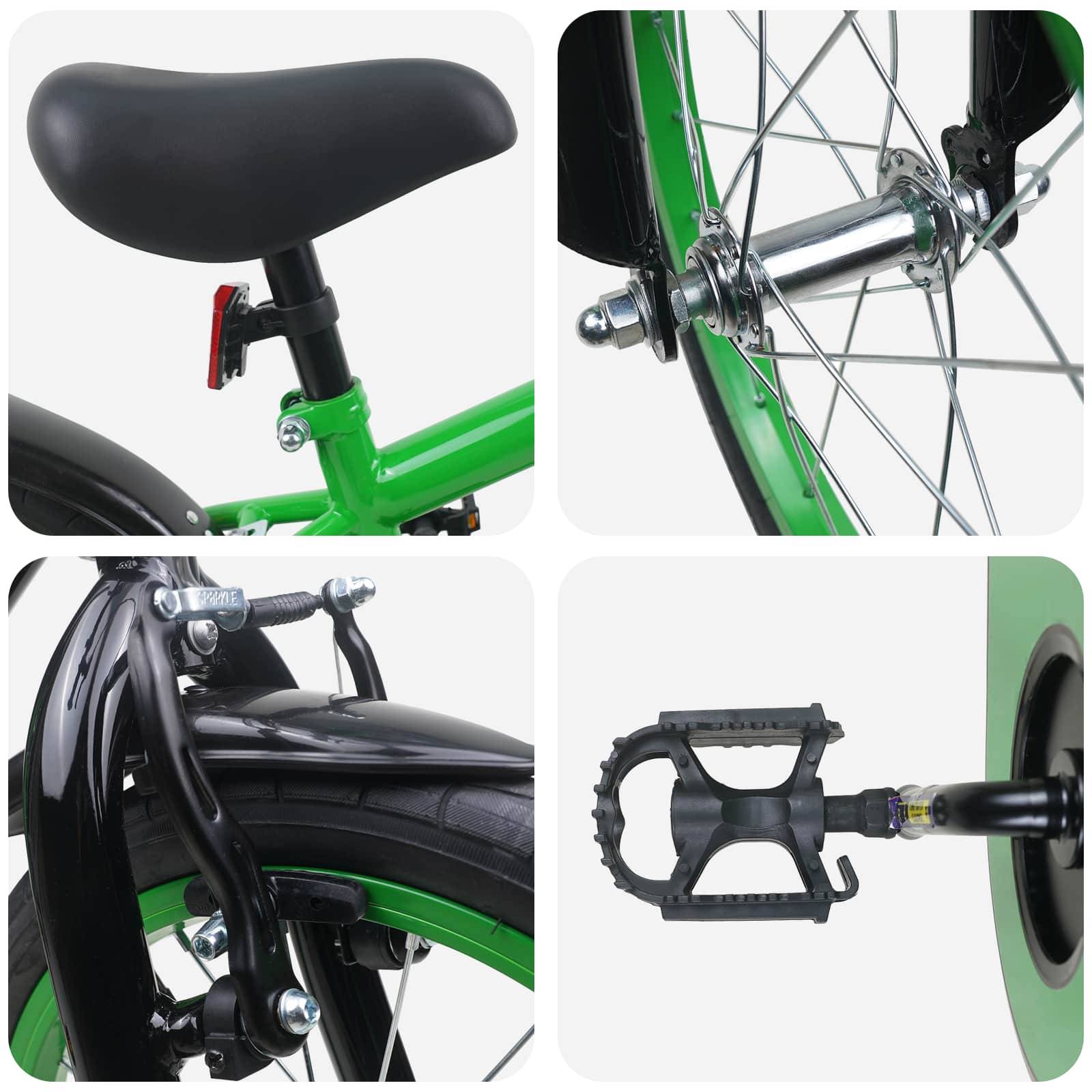 vidaXL Kinderfahrrad 16 Zoll für 4-6 Jahre alt Blau Schwarz