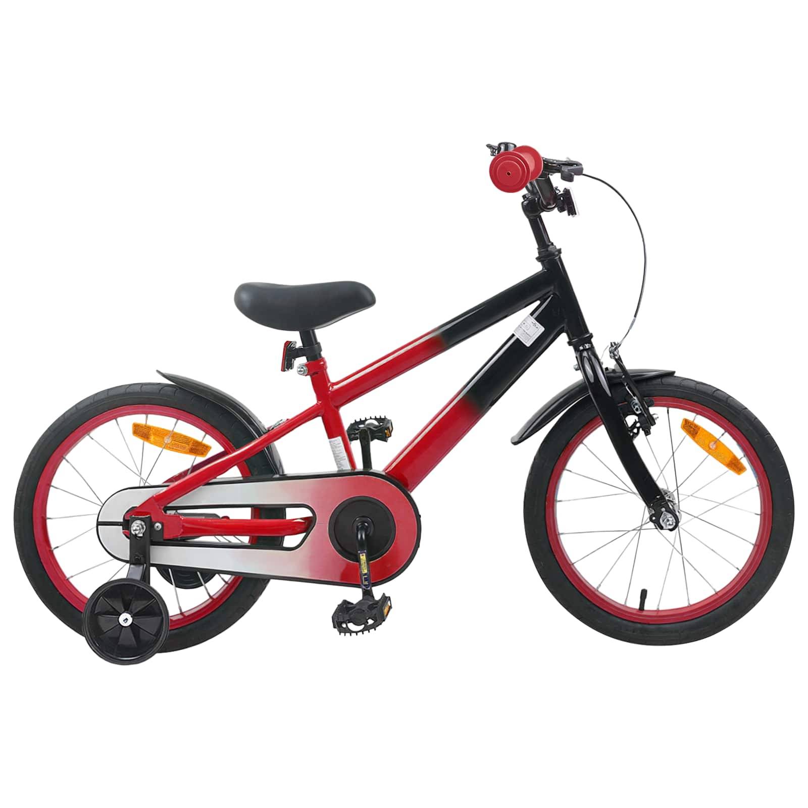 vidaXL Kinderfahrrad 16 Zoll für 4-6 Jahre alt Blau Schwarz