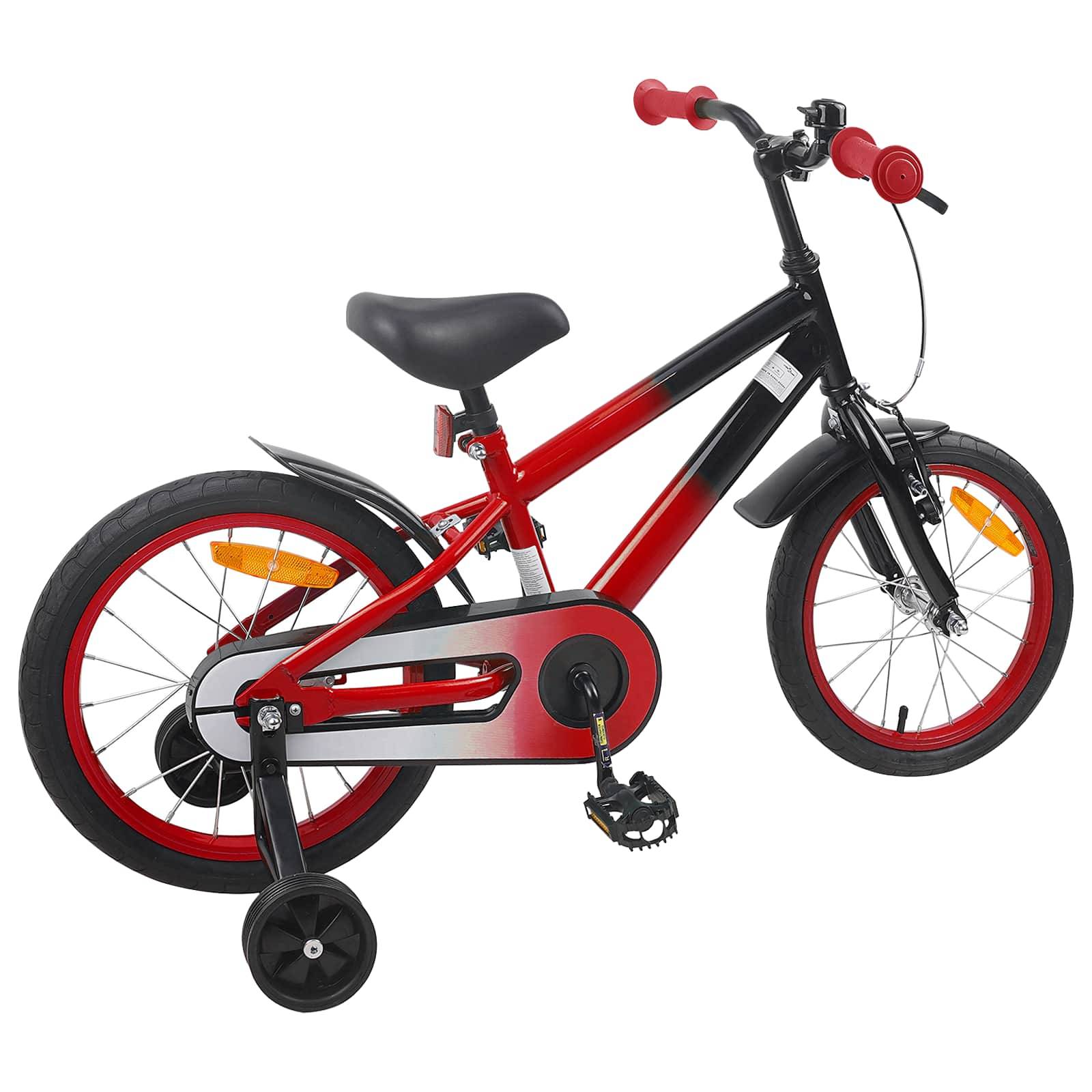 vidaXL Kinderfahrrad 16 Zoll für 4-6 Jahre alt Blau Schwarz