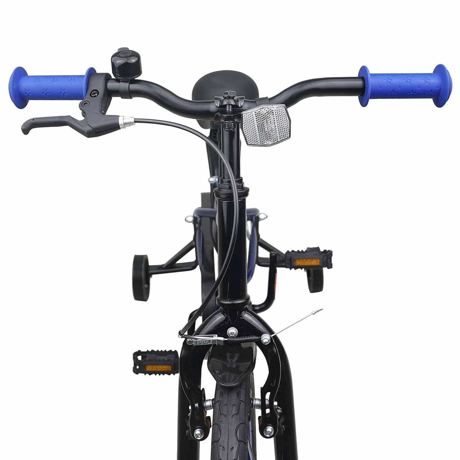 vidaXL Kinderfahrrad 16 Zoll für 4-6 Jahre alt Blau Schwarz