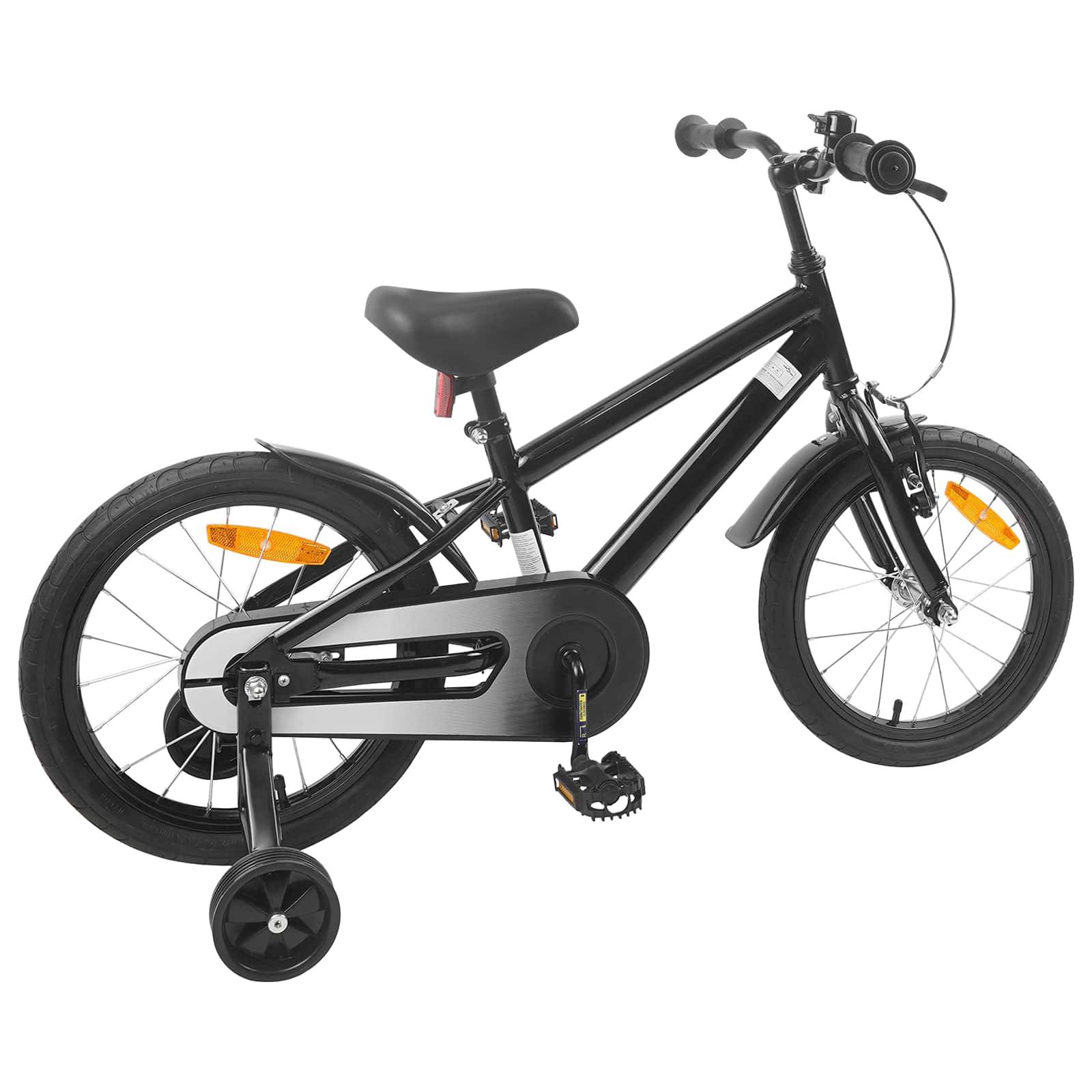 vidaXL Kinderfahrrad 16 Zoll für 4-6 Jahre alt Schwarz