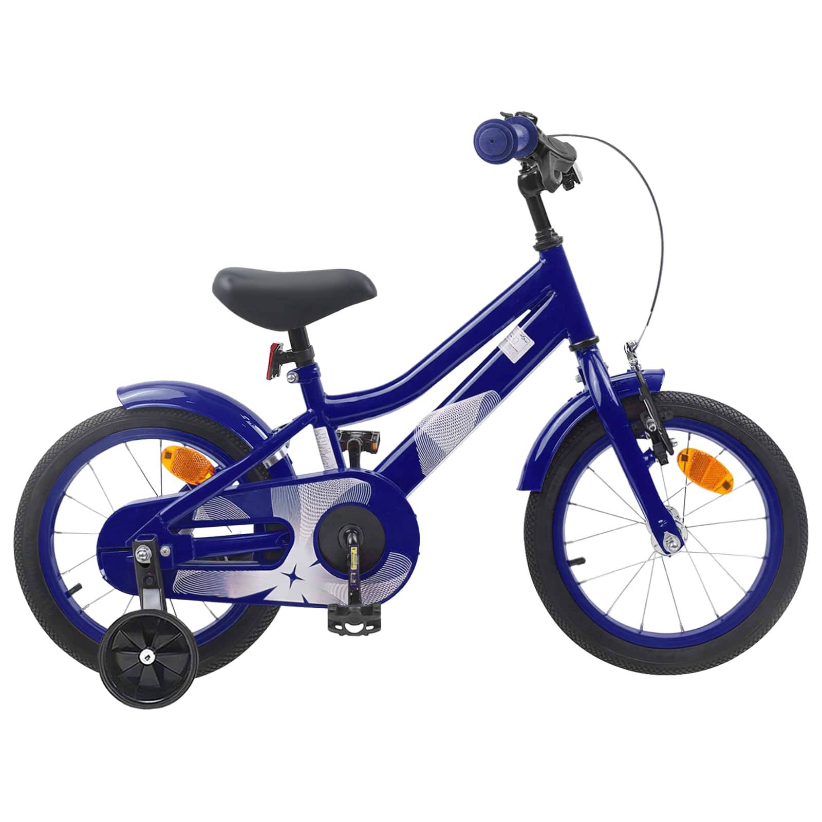 vidaXL Kinderfahrrad 16 Zoll für 4-6 Jahre alt Dunkelblau