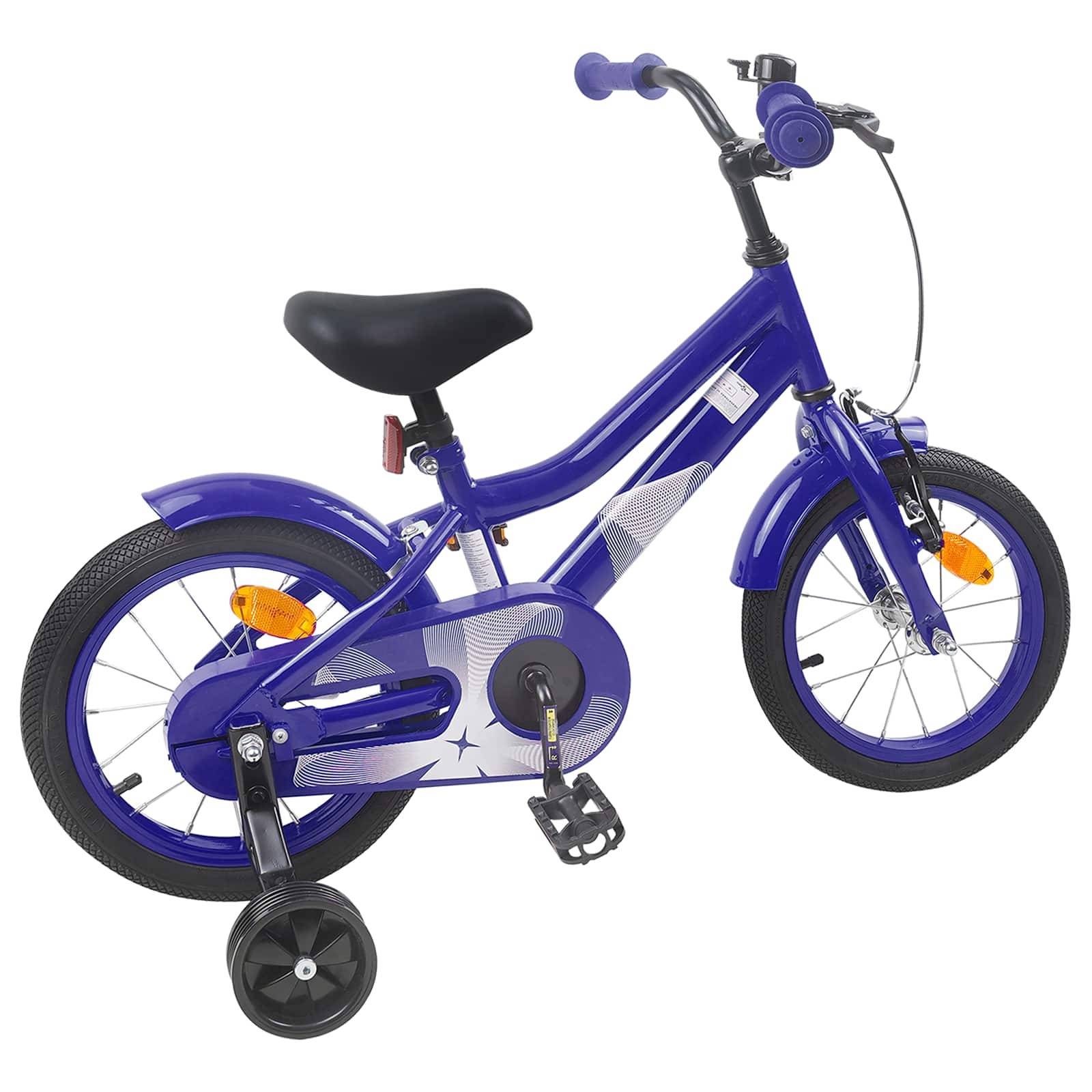 vidaXL Kinderfahrrad 12 Zoll für 2-4 Jahre alt Dunkelblau