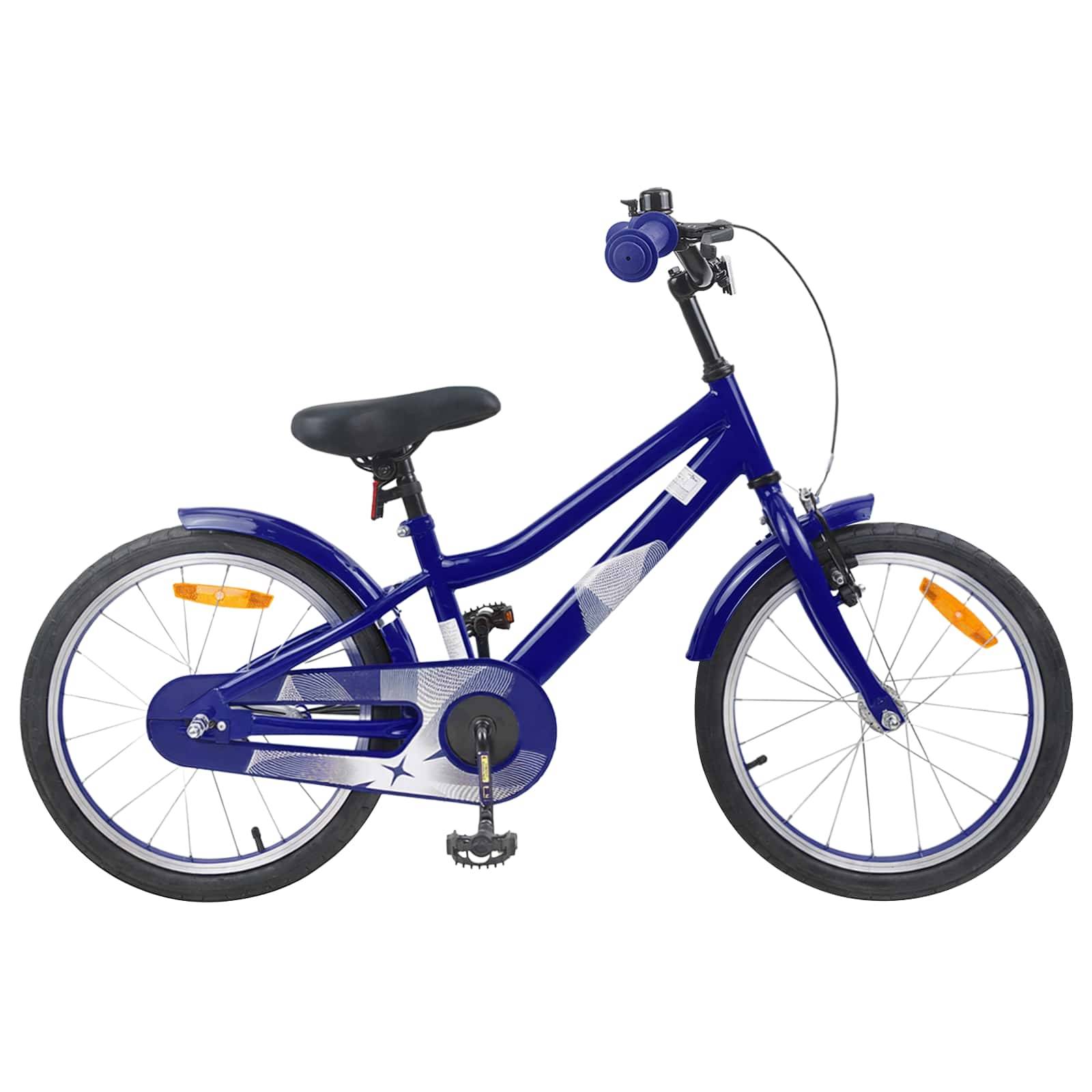 vidaXL Kinderfahrrad 18 Zoll für 5-7 Jahre alt Dunkelblau