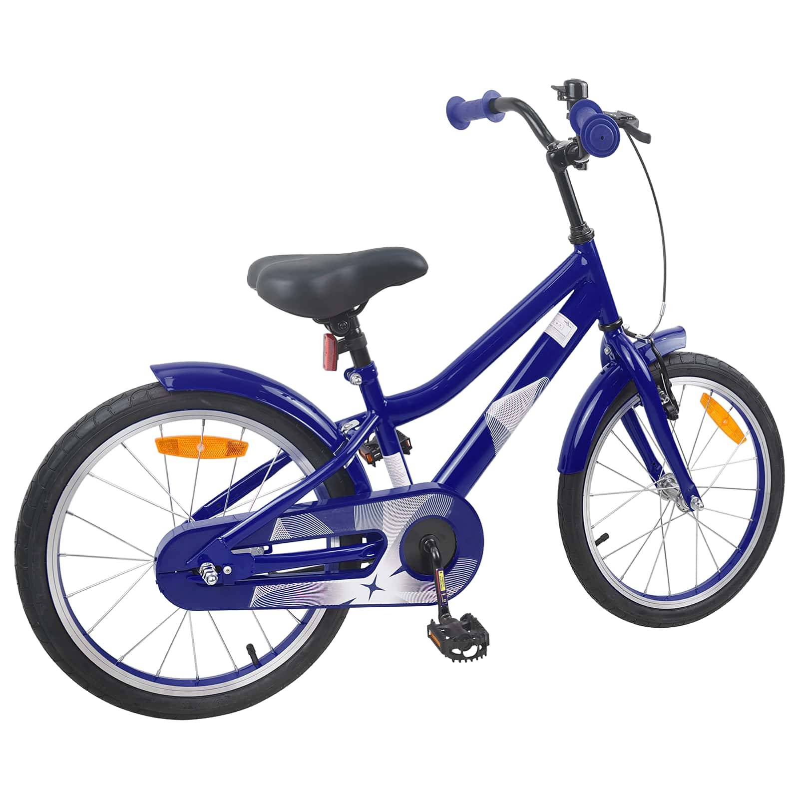 vidaXL Kinderfahrrad 18 Zoll für 5-7 Jahre alt Dunkelblau