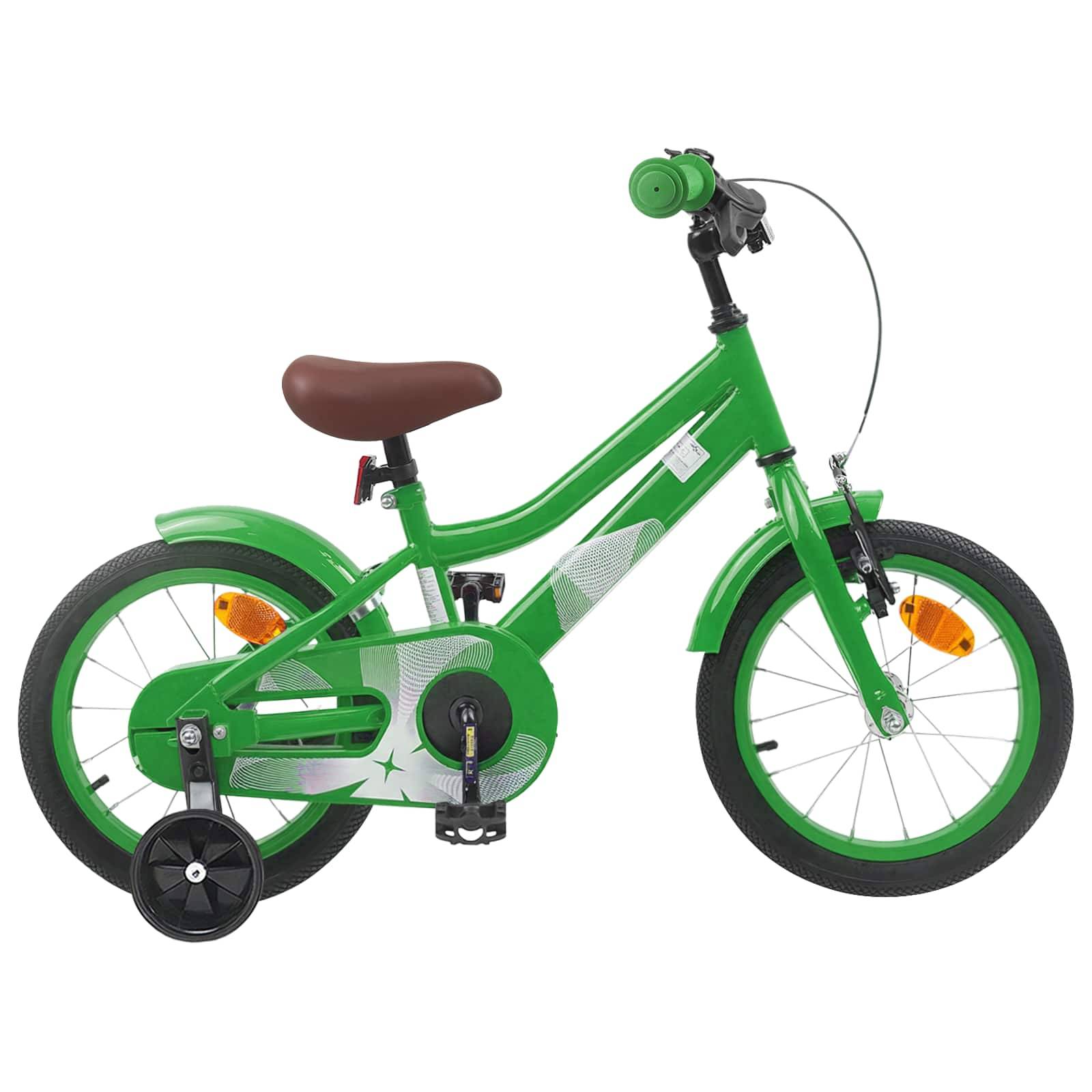 vidaXL Kinderfahrrad 16 Zoll für 4-6 Jahre alt Grün