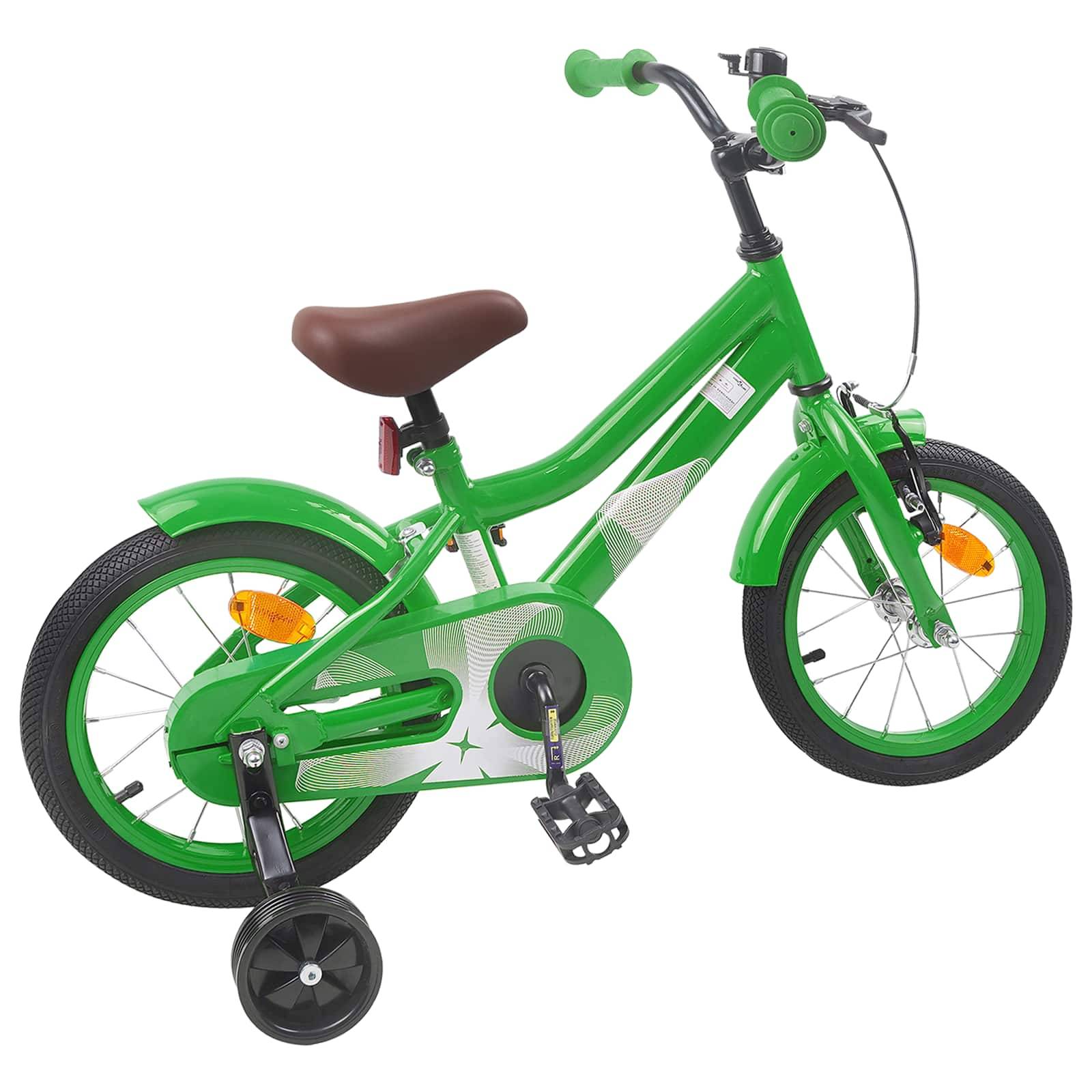 vidaXL Kinderfahrrad 14 Zoll für 3-5 Jahre alt Grün