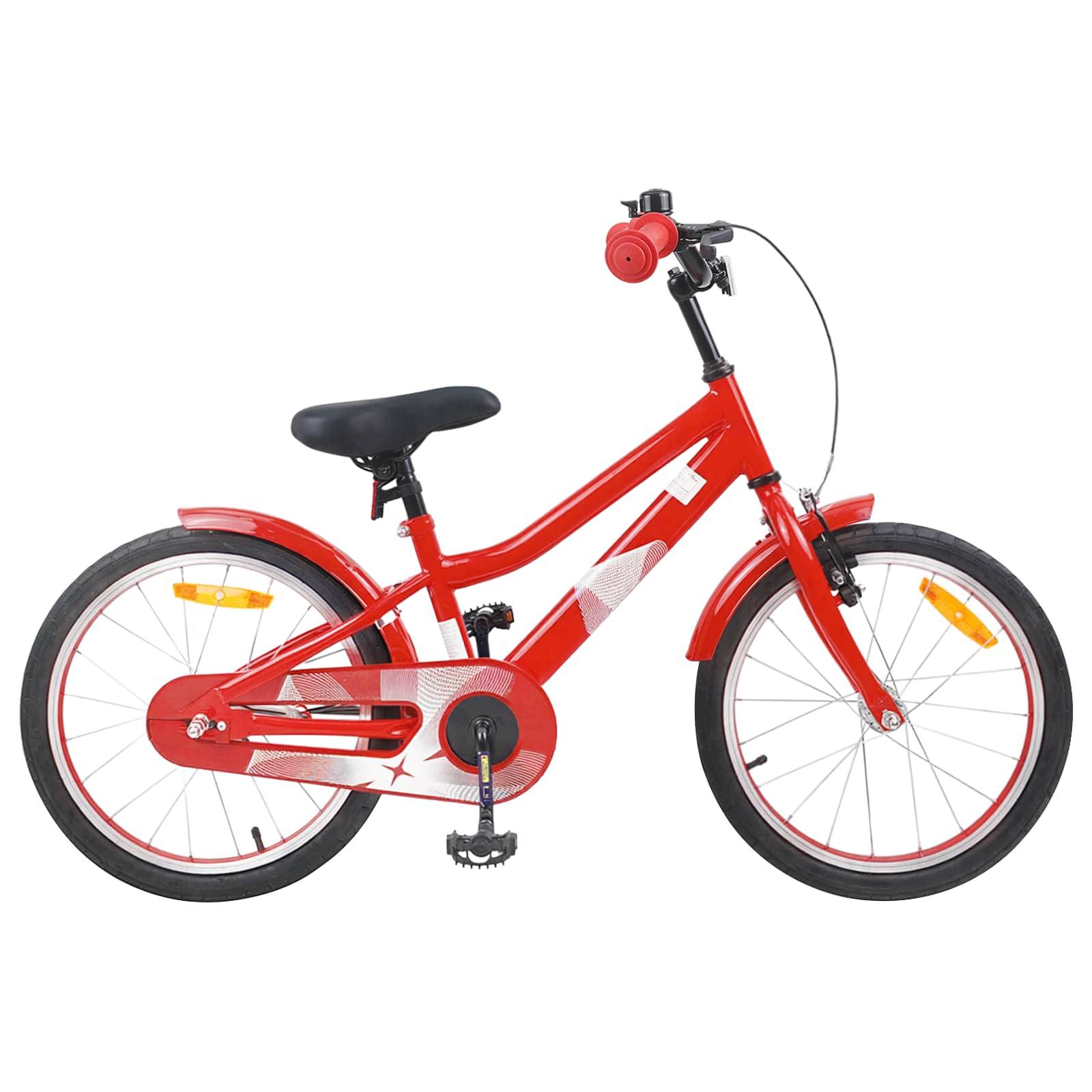 vidaXL Kinderfahrrad 18 Zoll für 5-7 Jahre alt Rot
