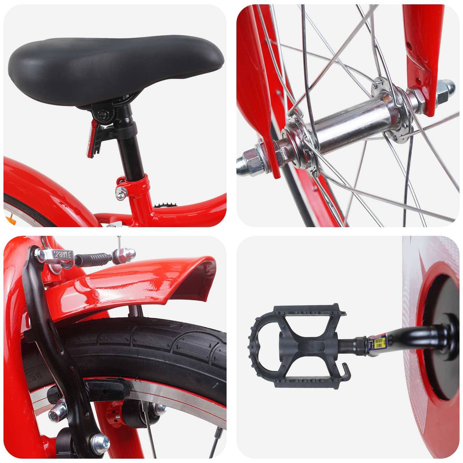 vidaXL Kinderfahrrad 18 Zoll für 5-7 Jahre alt Rot