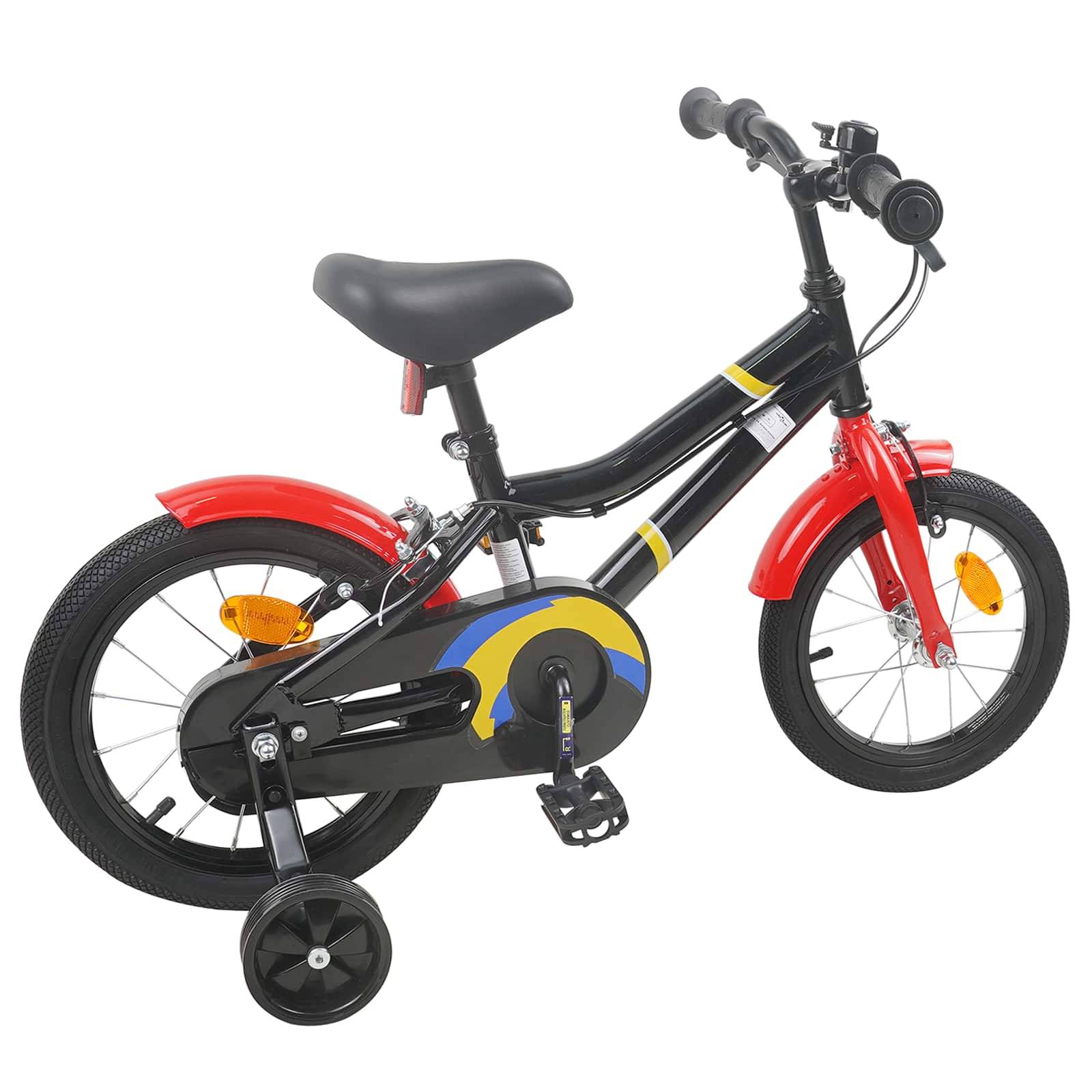 vidaXL Kinderfahrrad 14 Zoll für 3-5 Jahre alt Schwarz Rot