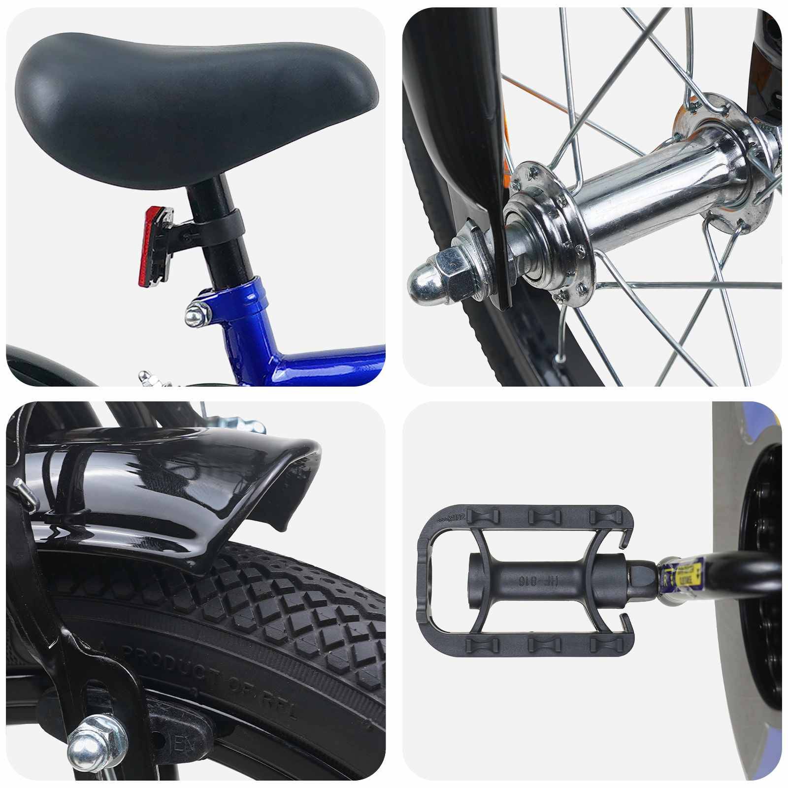 vidaXL Kinderfahrrad 16 Zoll für 4-6 Jahre alt Blau Weiß