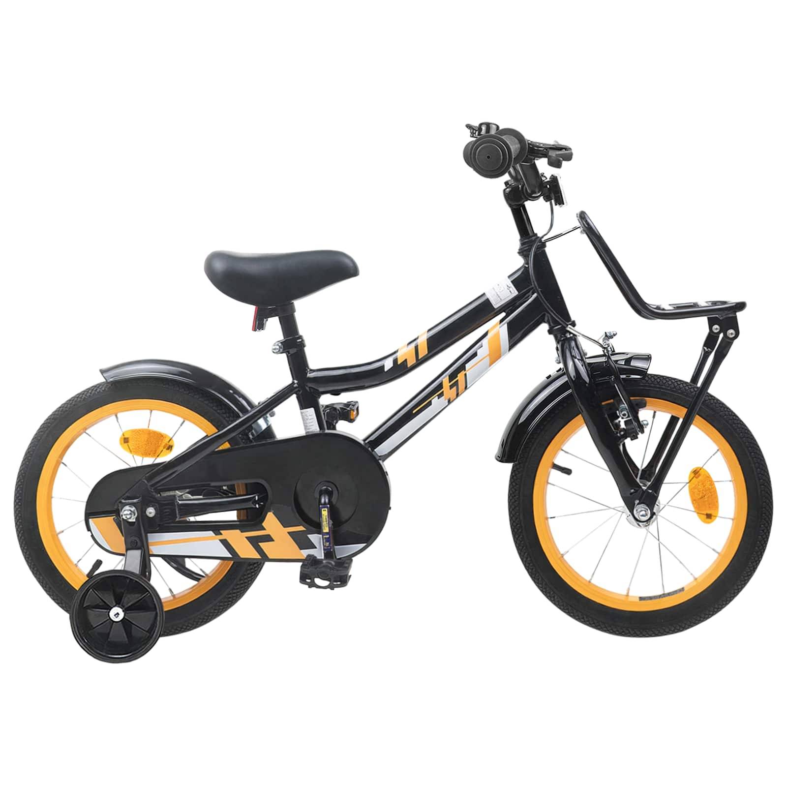 vidaXL Kinderfahrrad 16 Zoll für 4-6 Jahre alt Orange Schwarz