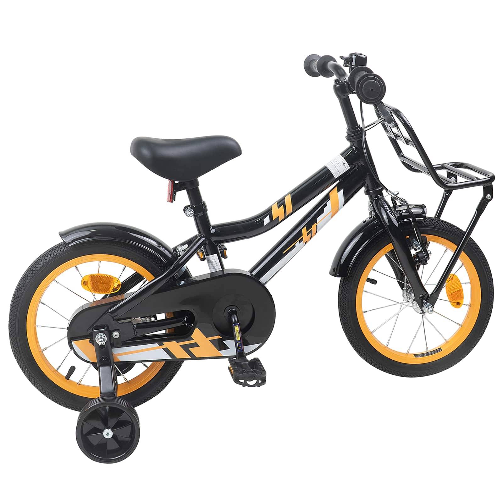 vidaXL Kinderfahrrad 16 Zoll für 4-6 Jahre alt Orange Schwarz