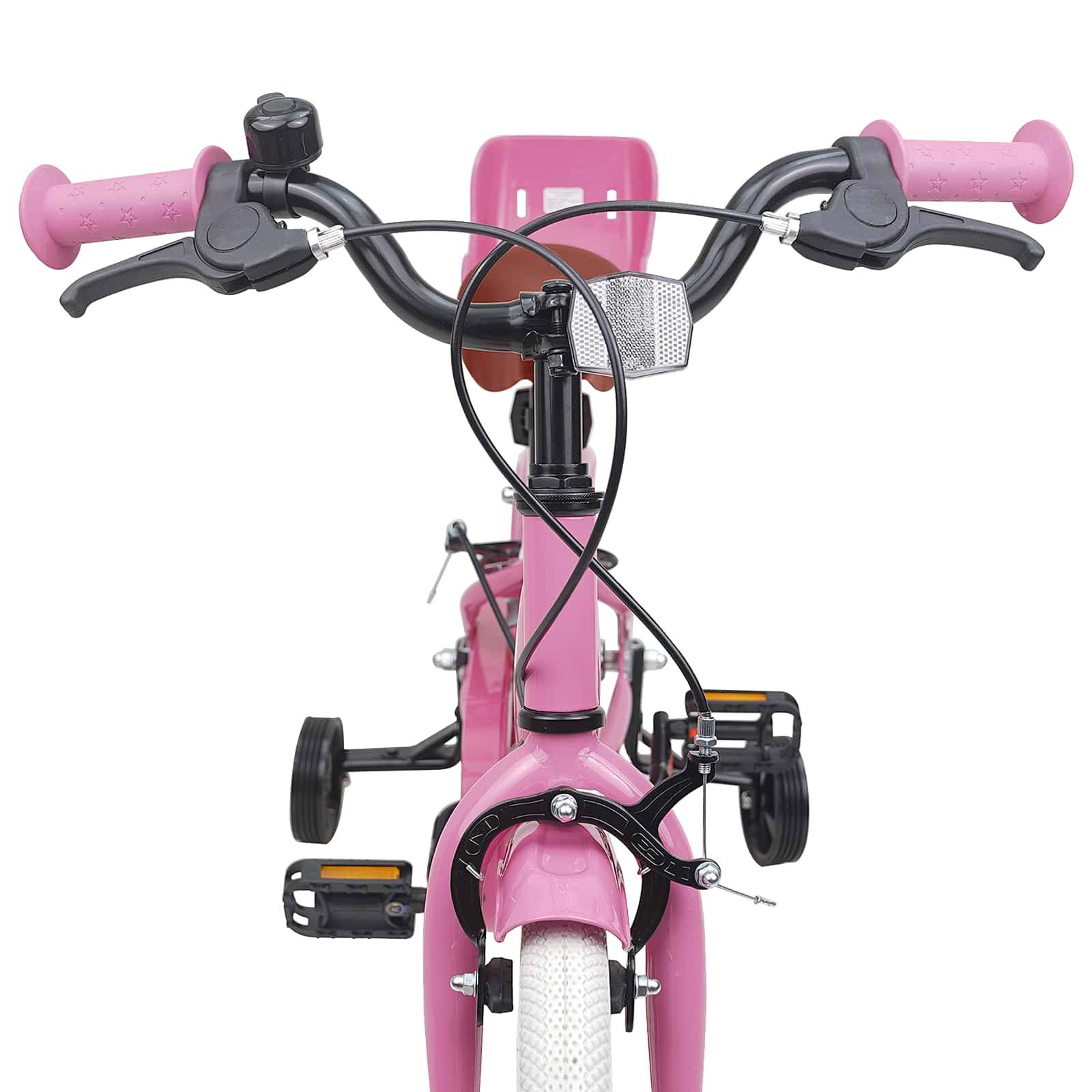 vidaXL Kinderfahrrad 14 Zoll für 3-5 Jahre alt Hellrosa