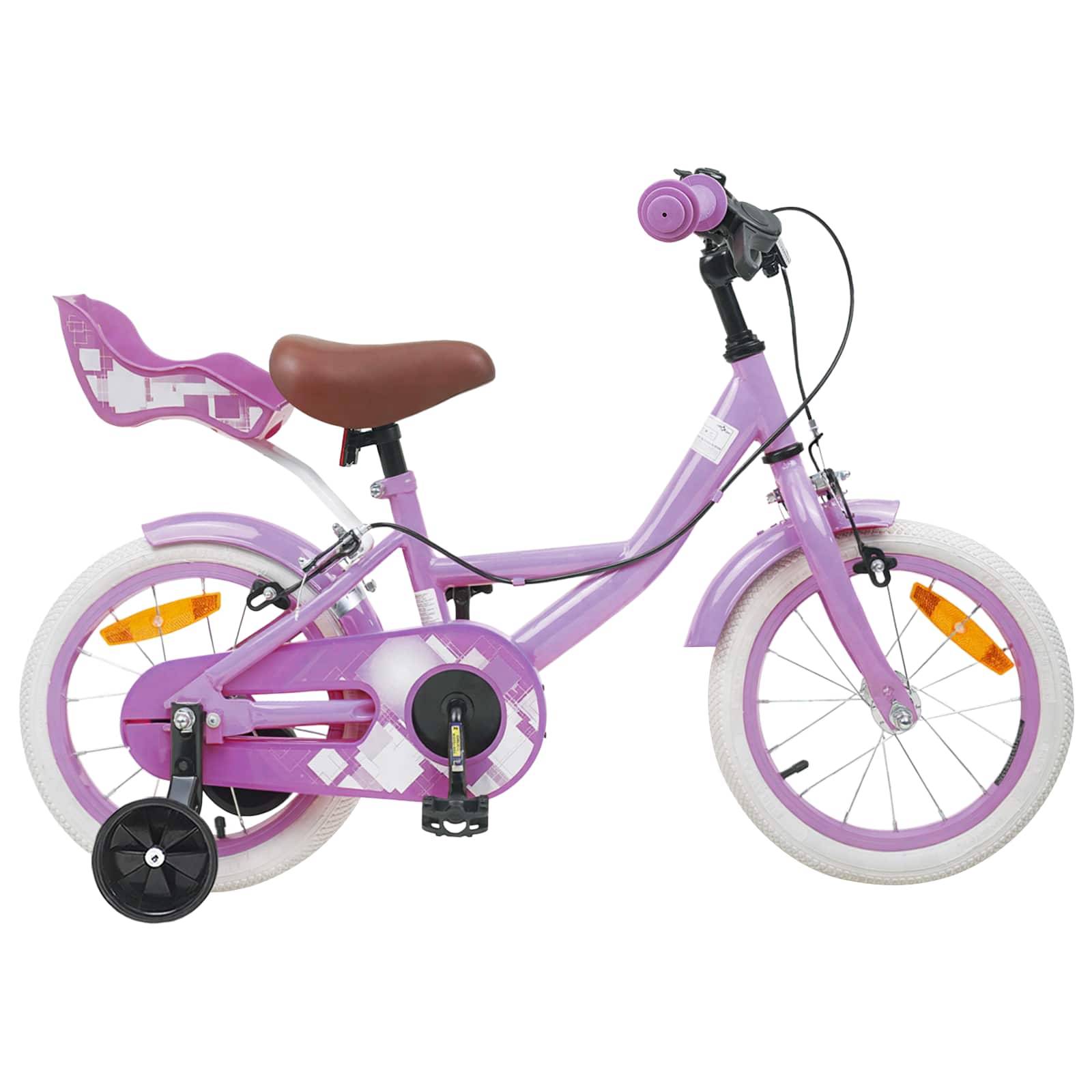 vidaXL Kinderfahrrad 16 Zoll für 4-6 Jahre alt Lila