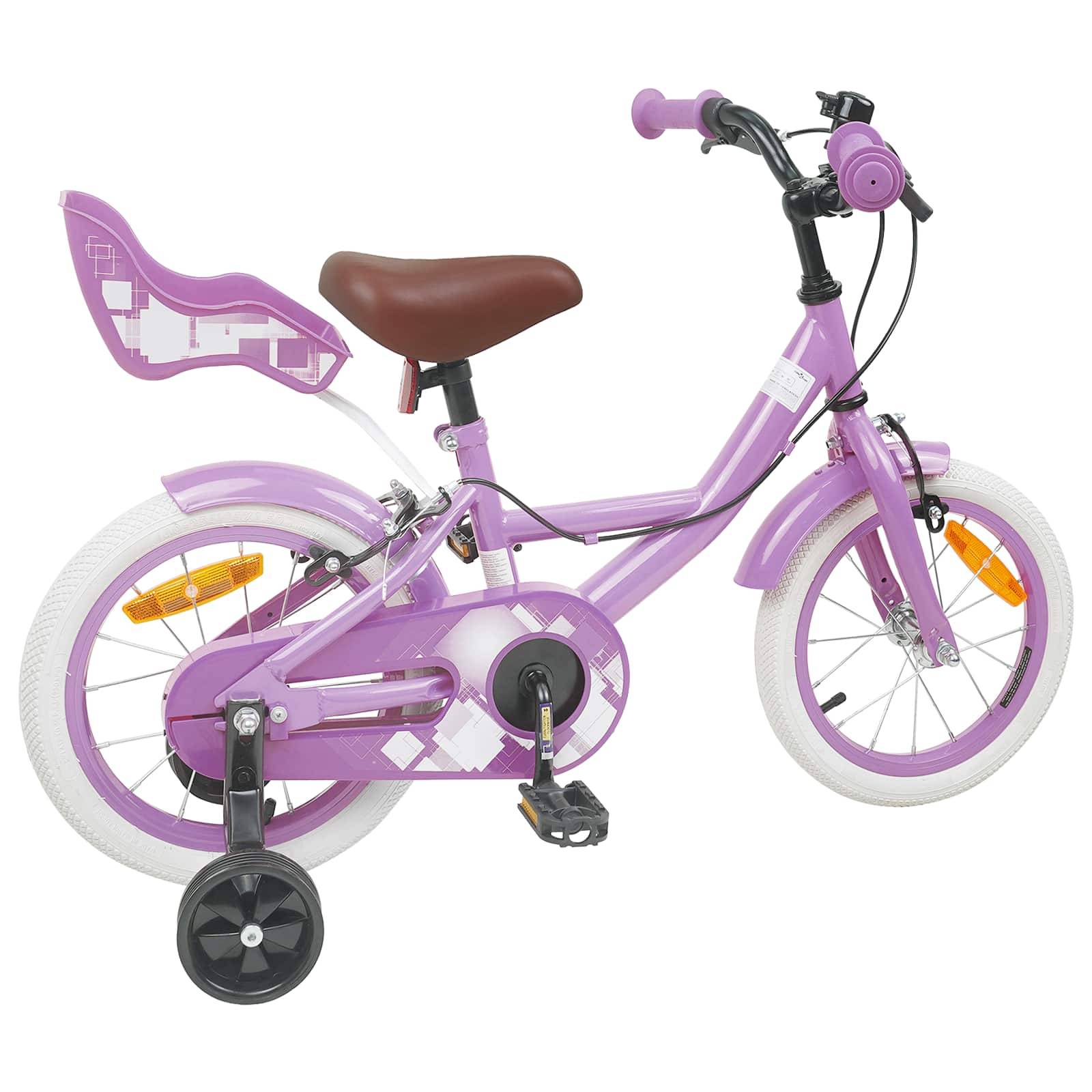 vidaXL Kinderfahrrad 12 Zoll für 2-4 Jahre alt Lila