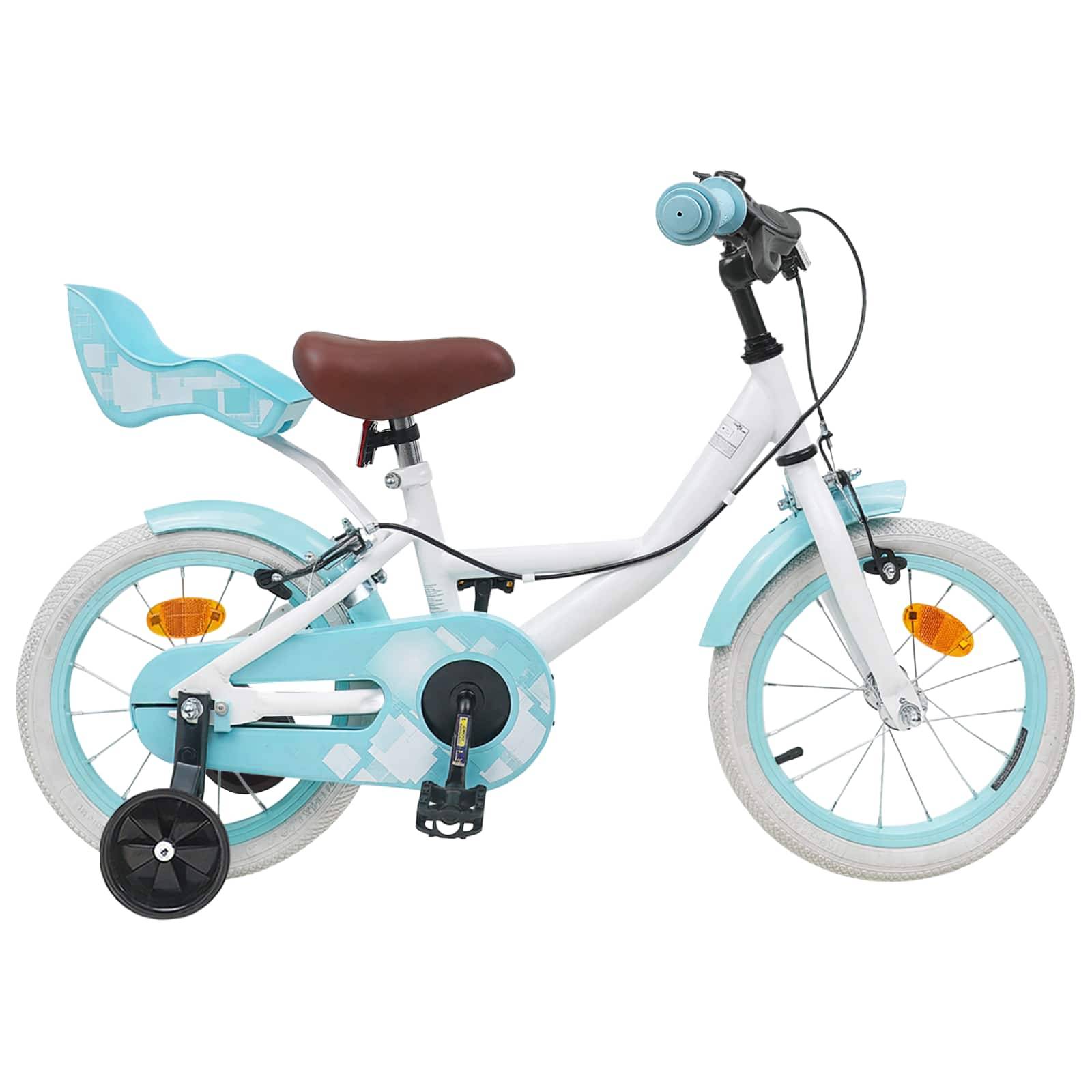 vidaXL Kinderfahrrad 14 Zoll für 3-5 Jahre alt Weiß