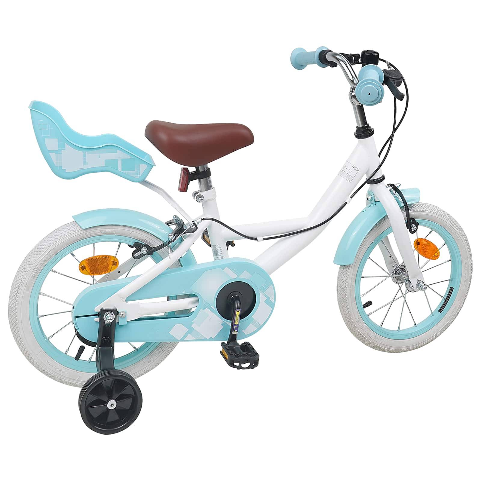 vidaXL Kinderfahrrad 16 Zoll für 4-6 Jahre alt Weiß