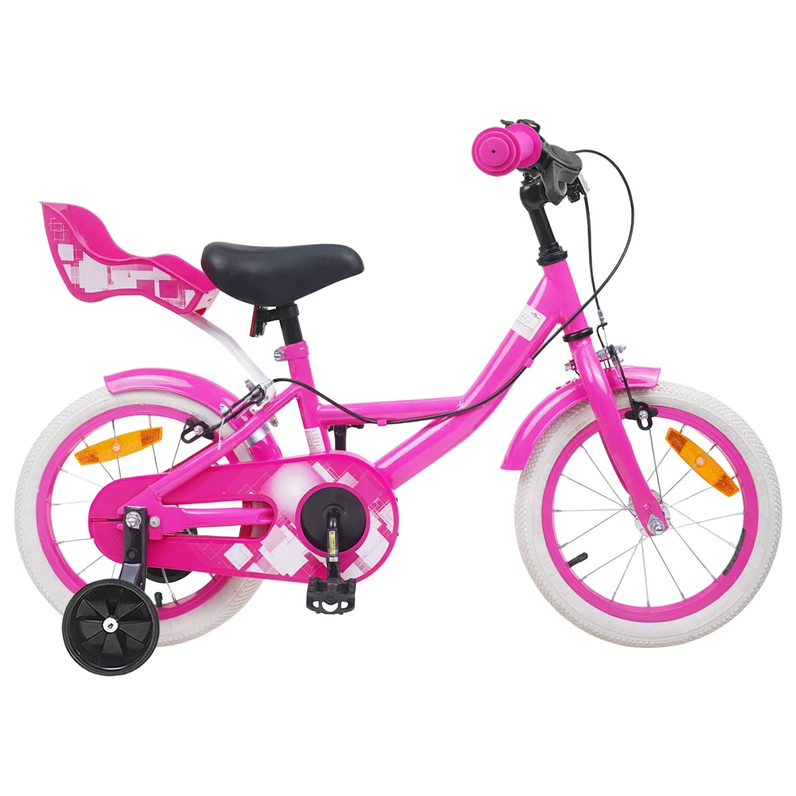vidaXL Kinderfahrrad 14 Zoll für 3-5 Jahre alt Rosa