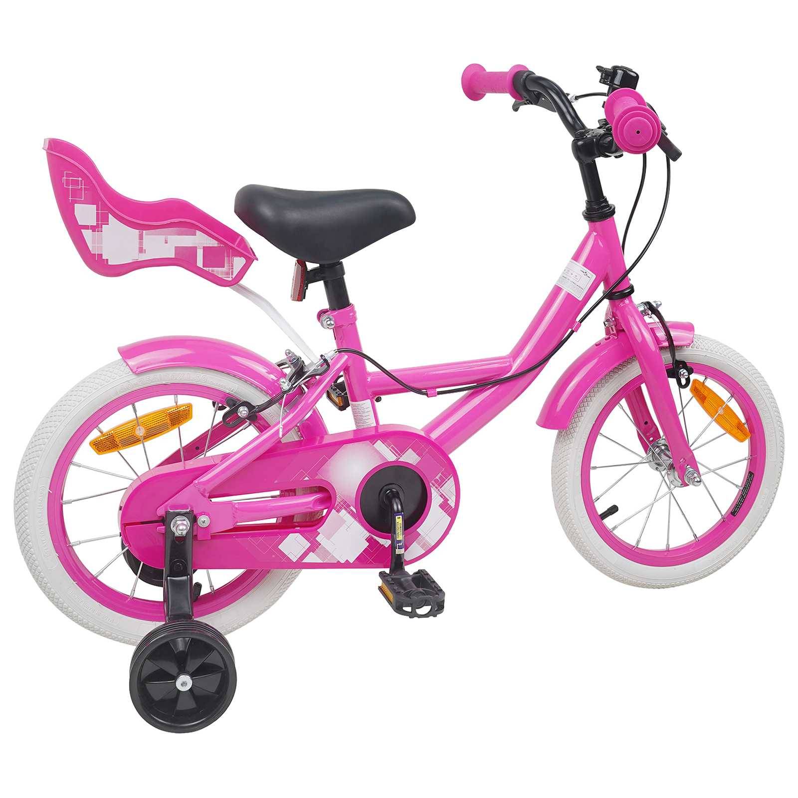 vidaXL Kinderfahrrad 16 Zoll für 4-6 Jahre alt Rosa