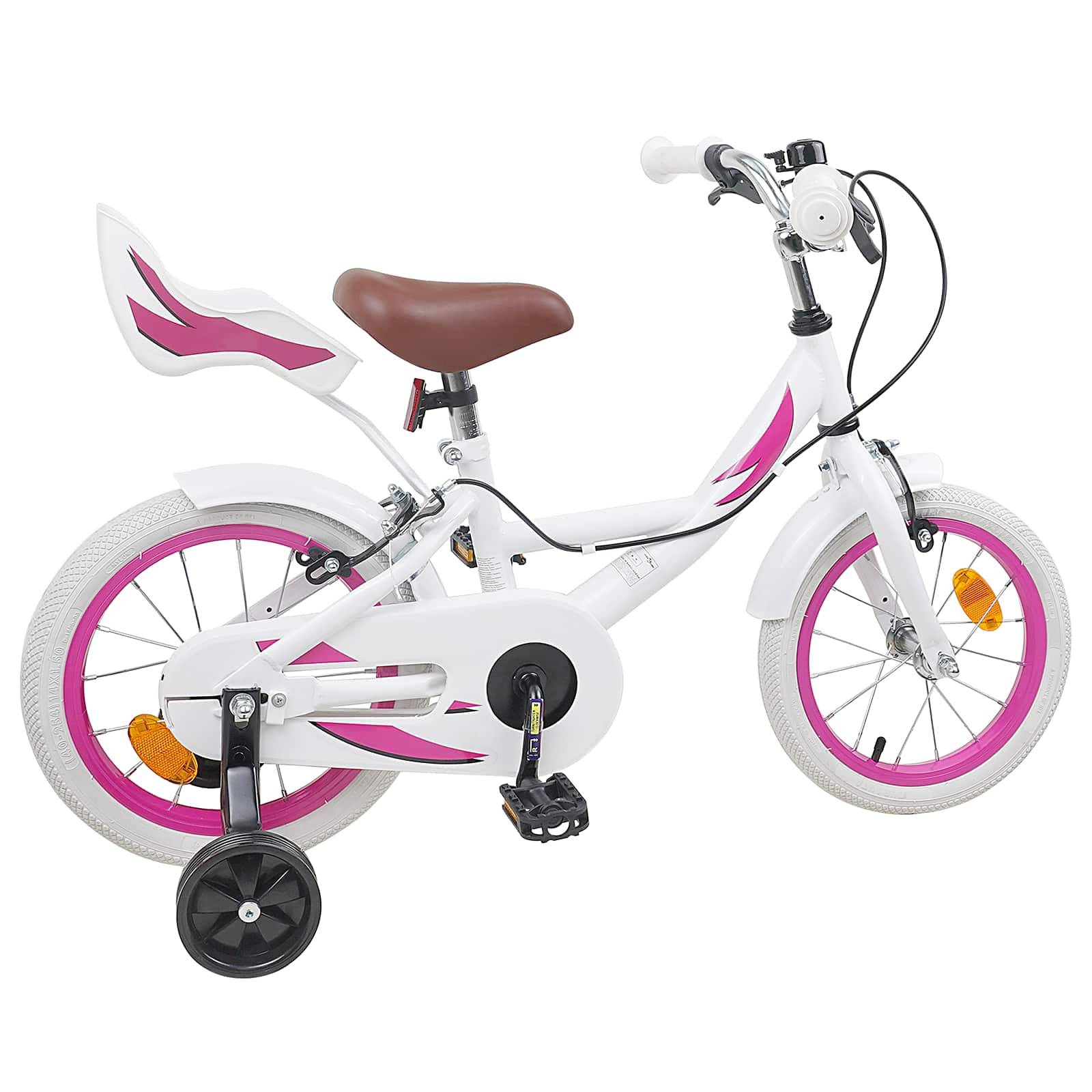 vidaXL Kinderfahrrad 12 Zoll für 2-4 Jahre alt Weiß
