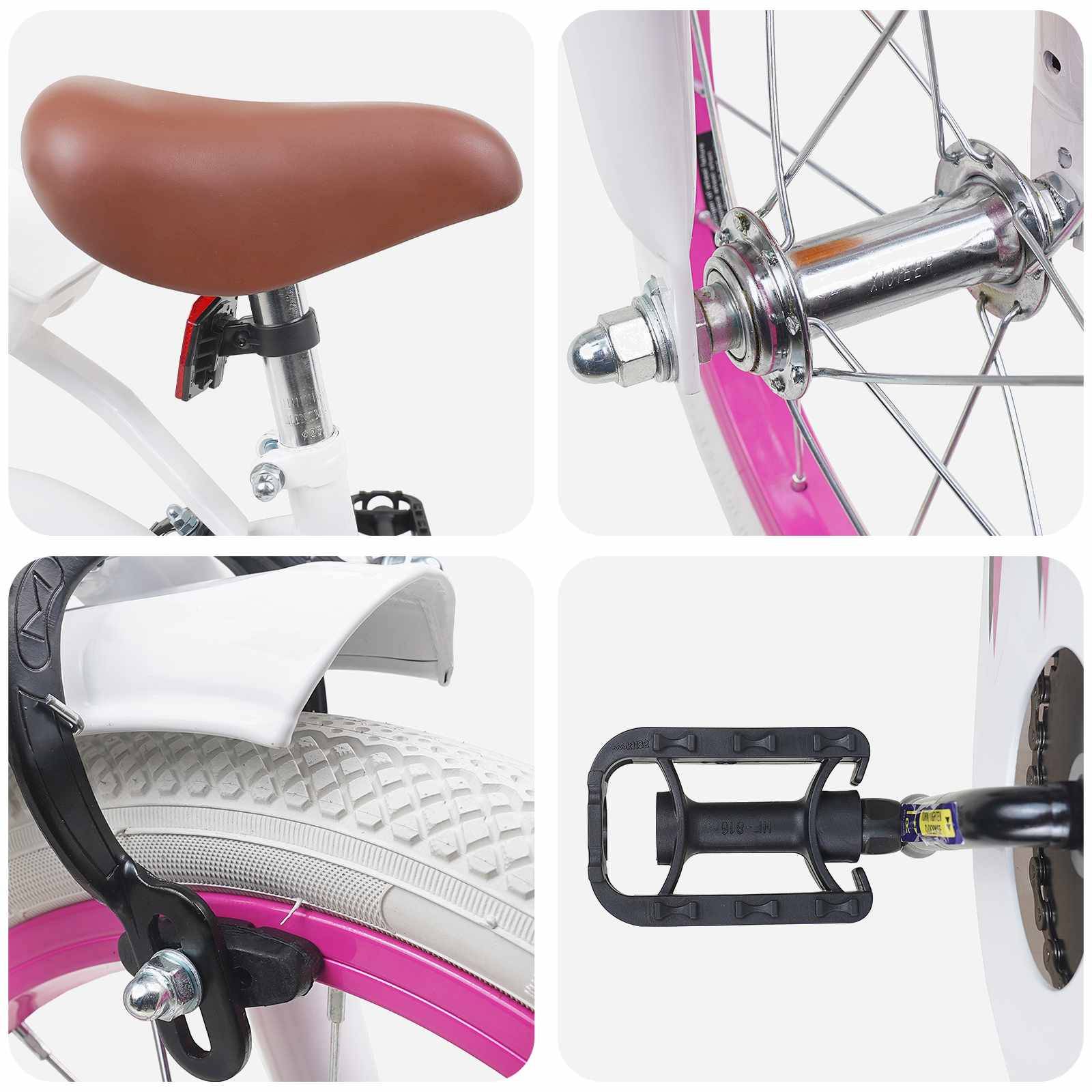 vidaXL Kinderfahrrad 12 Zoll für 2-4 Jahre alt Weiß