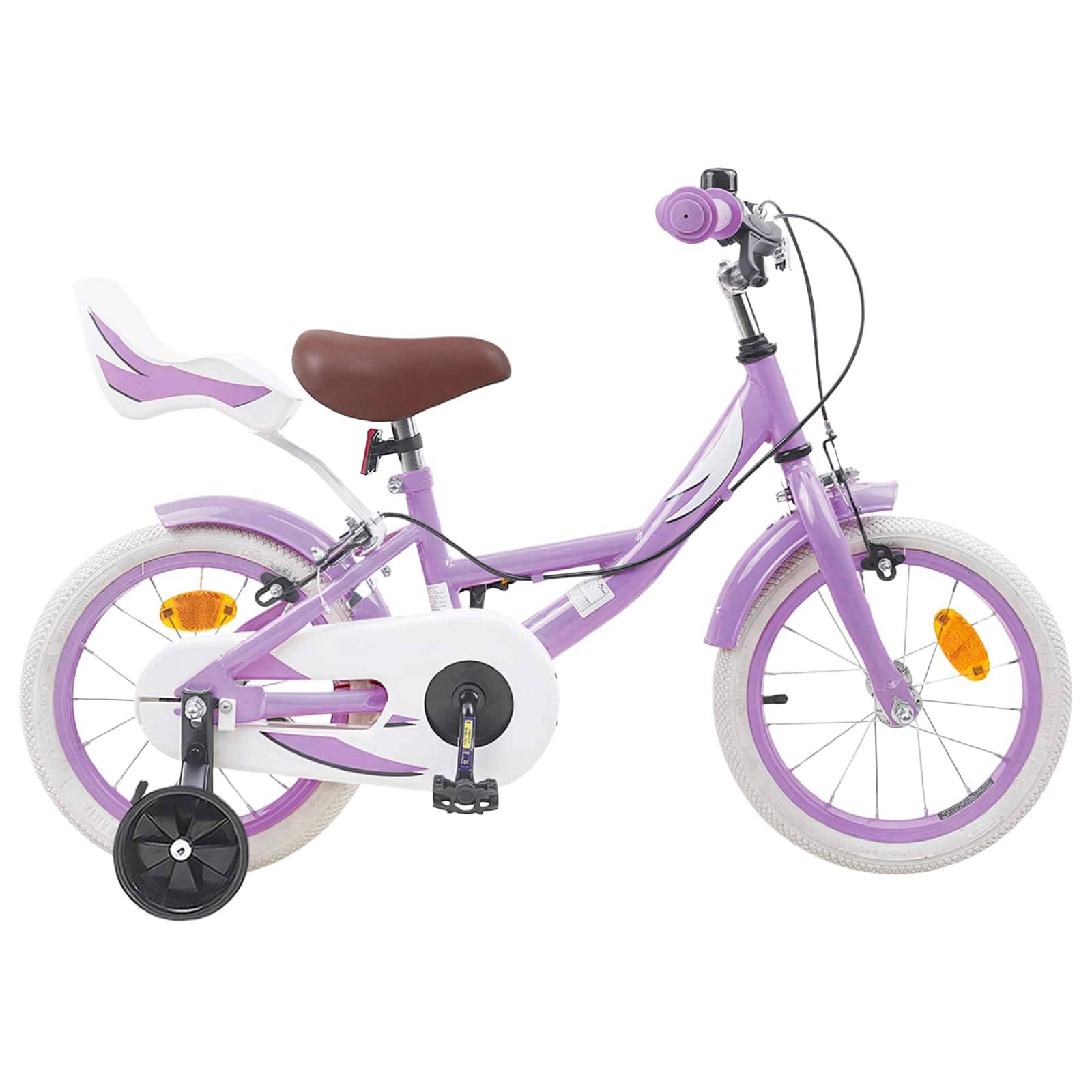 vidaXL Kinderfahrrad 14 Zoll für 3-5 Jahre alt Lila