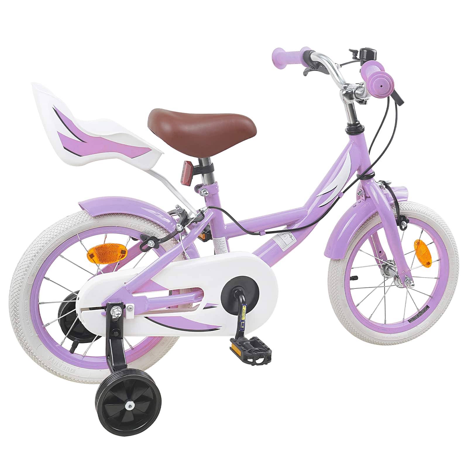 vidaXL Kinderfahrrad 12 Zoll für 2-4 Jahre alt Lila
