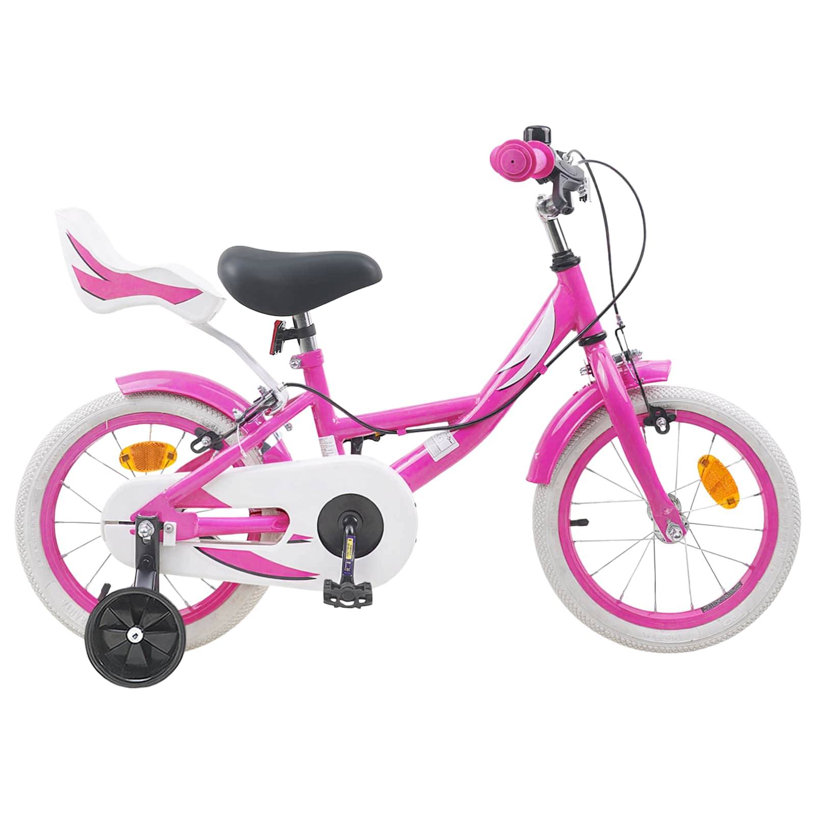 vidaXL Kinderfahrrad 16 Zoll für 4-6 Jahre alt Rosa