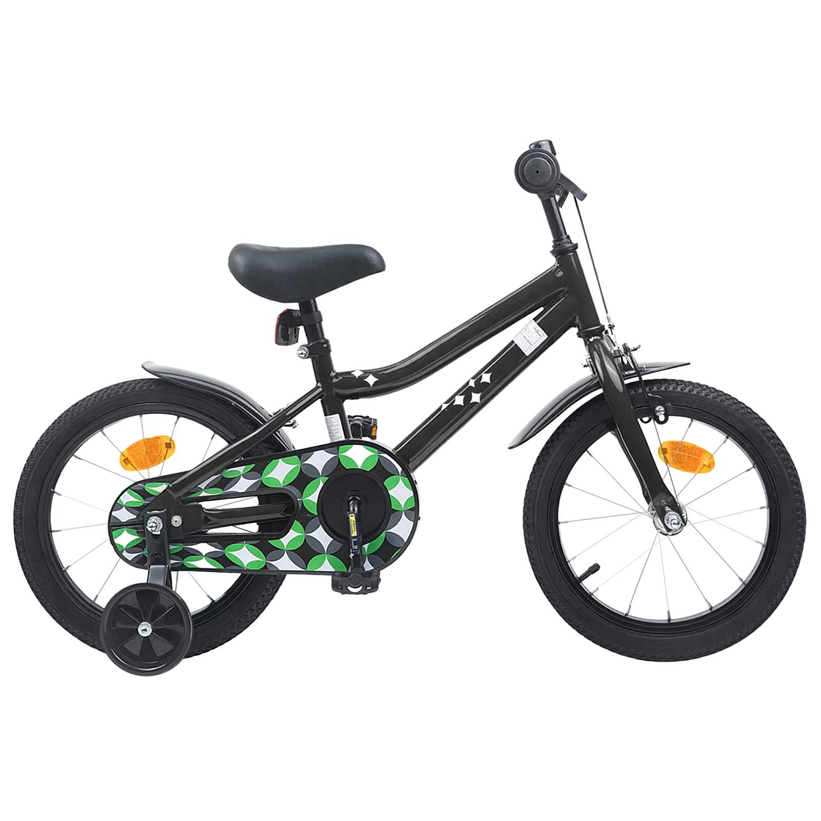 vidaXL Kinderfahrrad 14 Zoll für 3-5 Jahre alt Schwarz