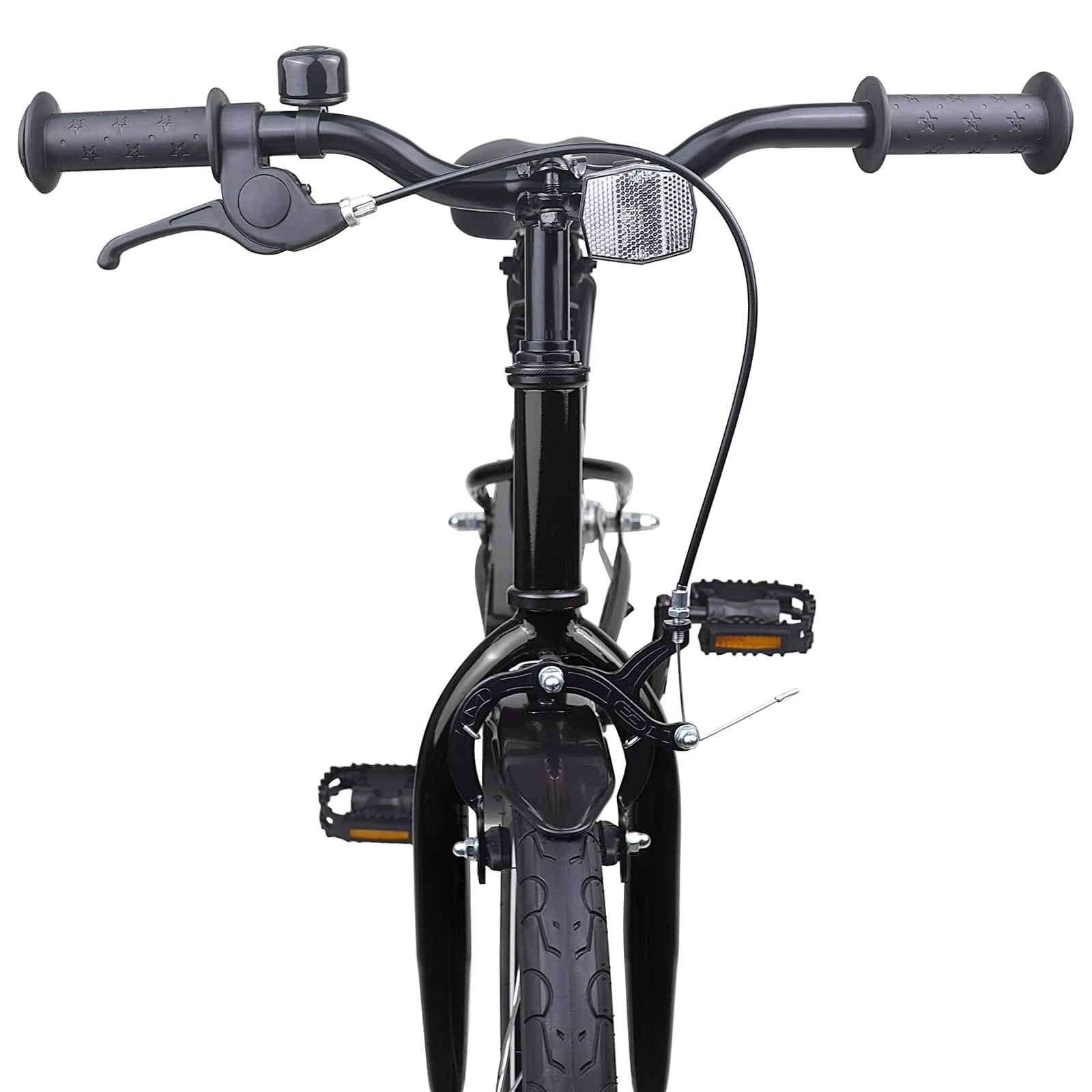 vidaXL Kinderfahrrad 18 Zoll für 5-7 Jahre alt Schwarz