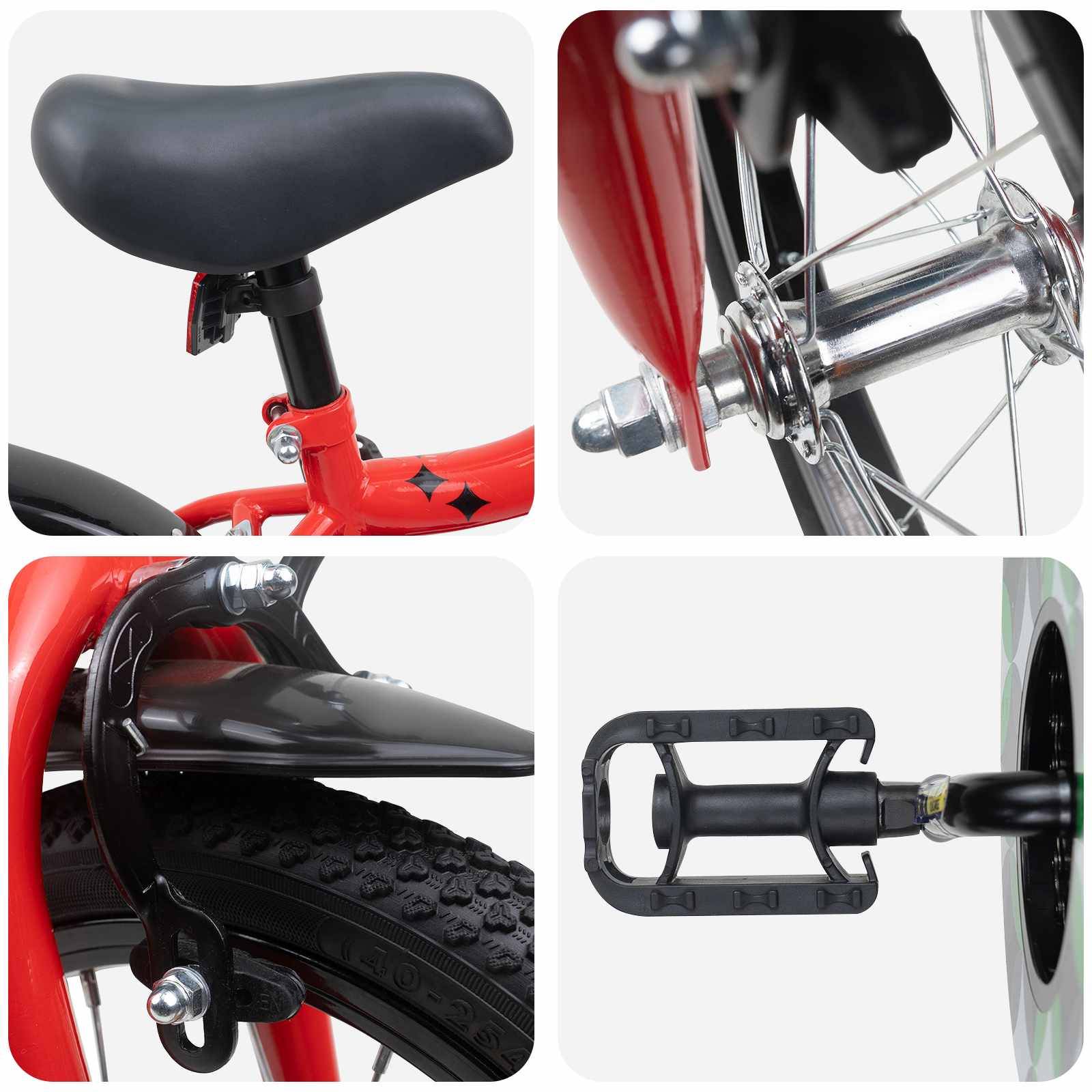 vidaXL Kinderfahrrad 12 Zoll für 2-4 Jahre alt Rot
