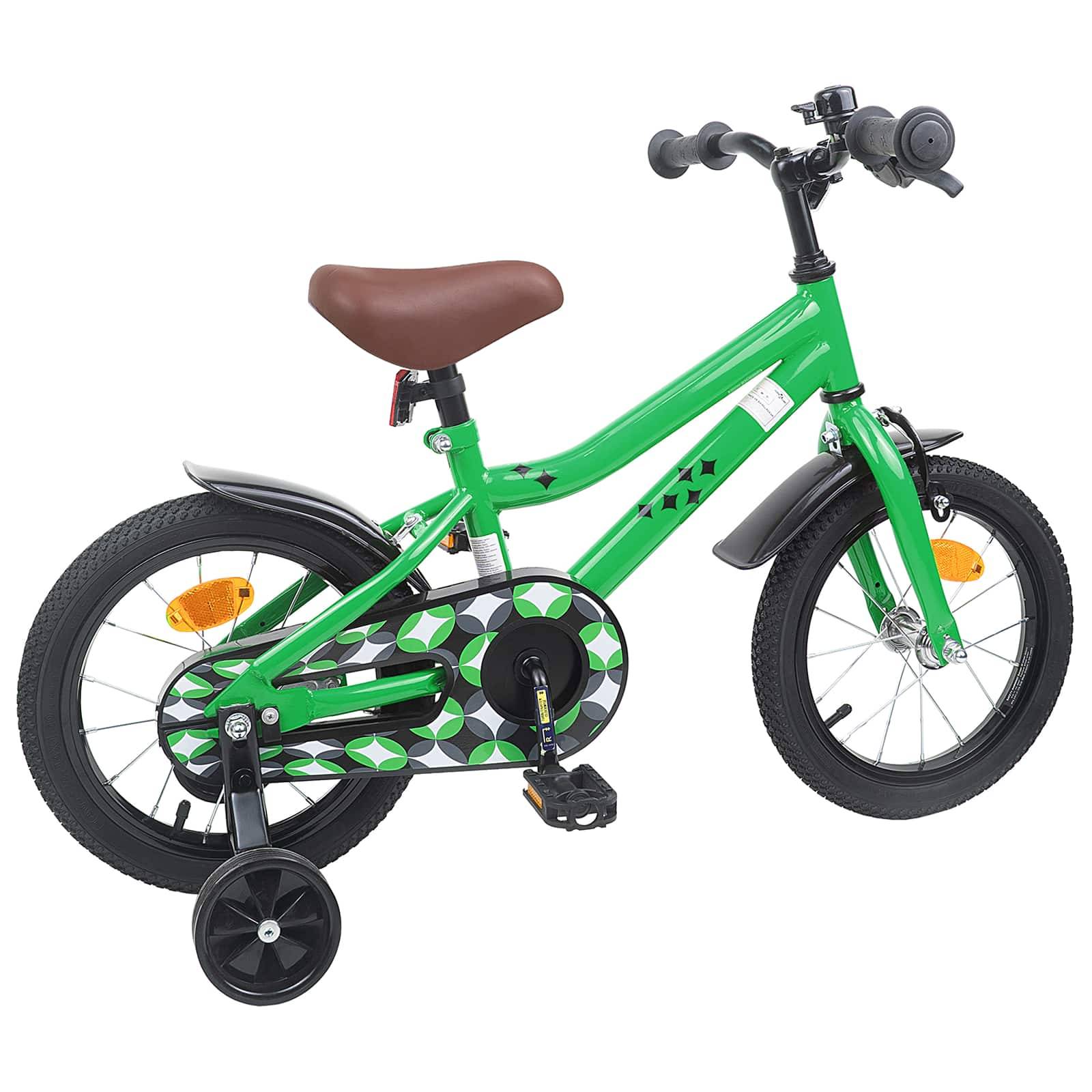 vidaXL Kinderfahrrad 14 Zoll für 3-5 Jahre alt Grün