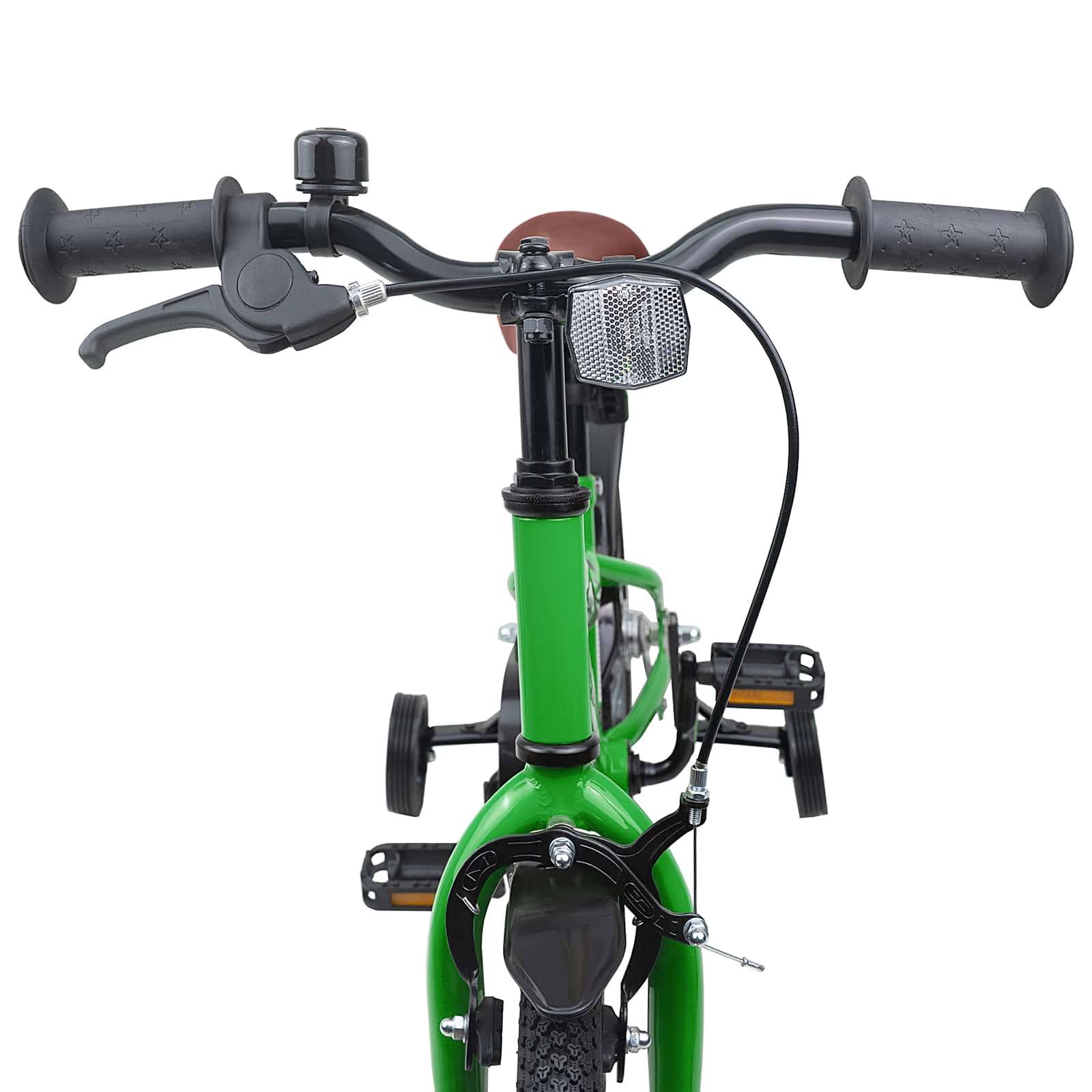 vidaXL Kinderfahrrad 14 Zoll für 3-5 Jahre alt Grün