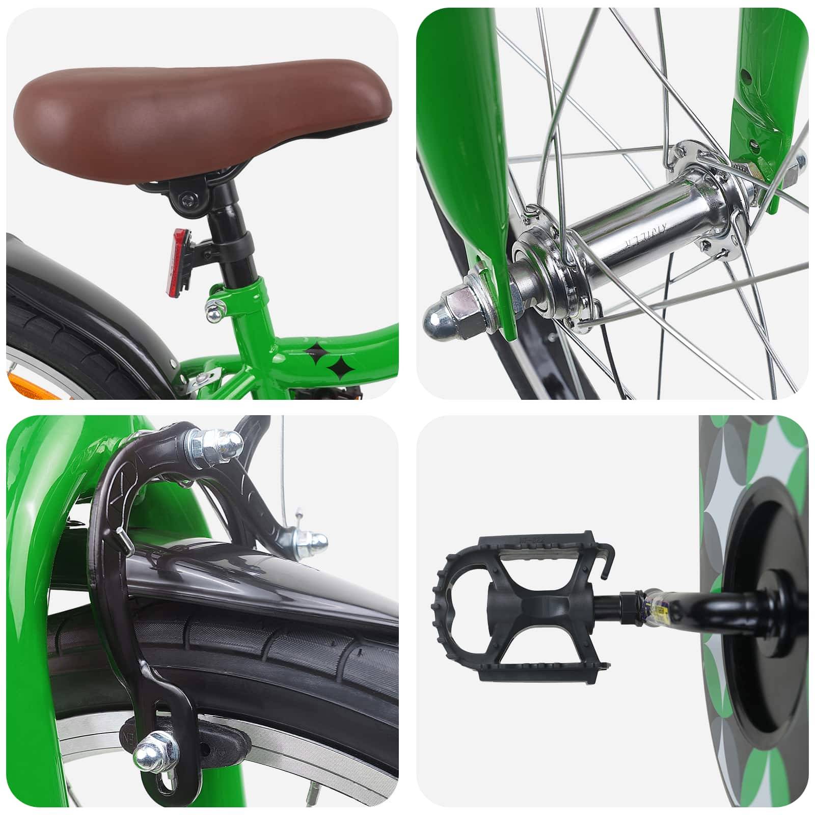 vidaXL Kinderfahrrad 18 Zoll für 5-7 Jahre alt Grün