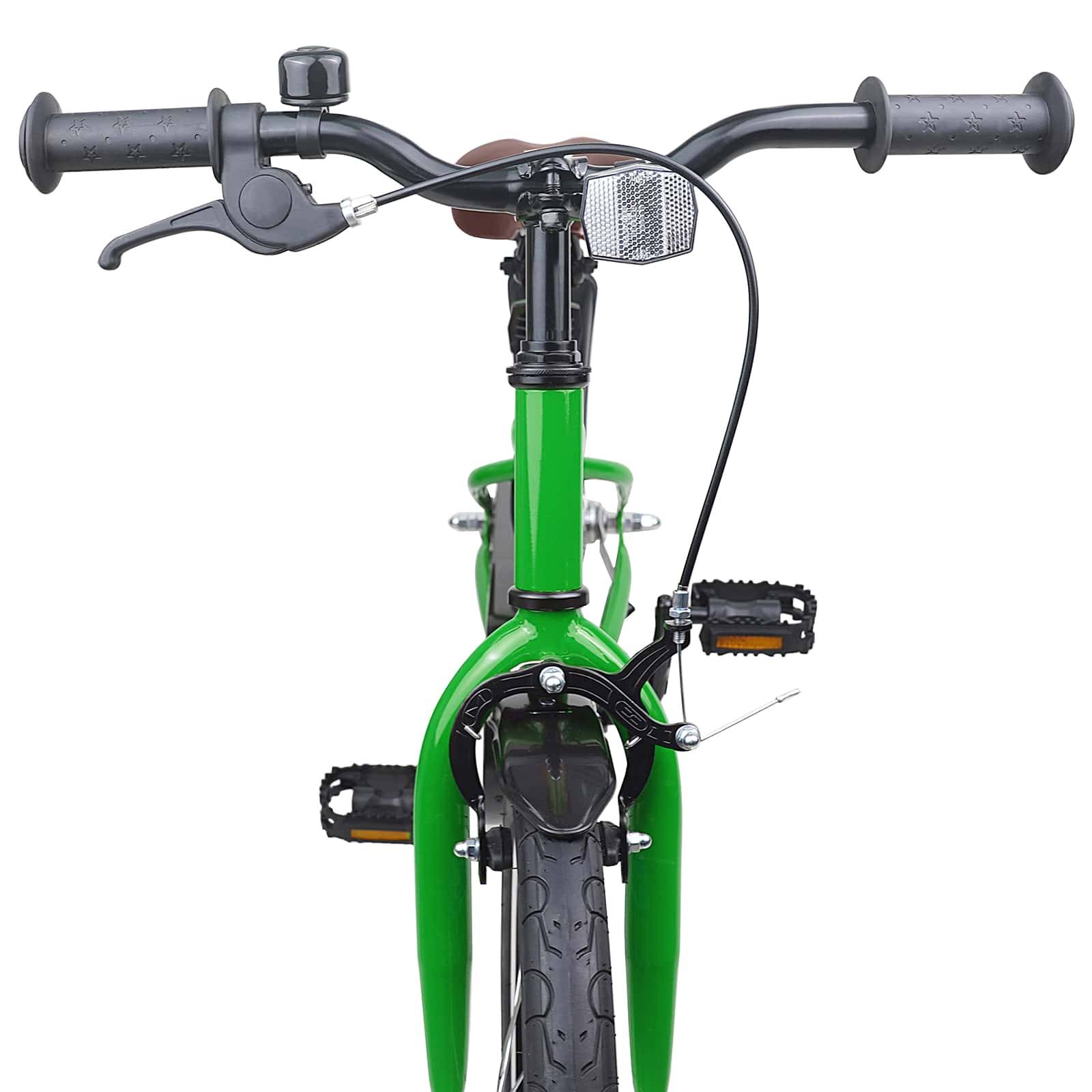 vidaXL Kinderfahrrad 18 Zoll für 5-7 Jahre alt Grün