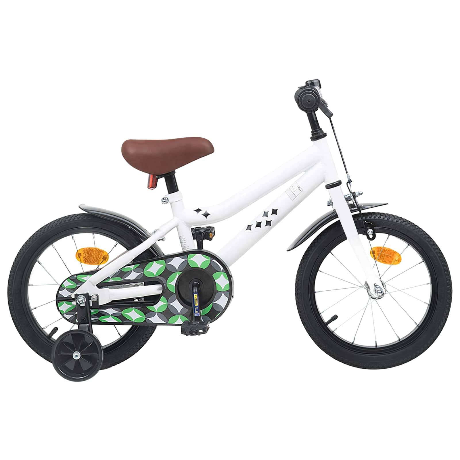 vidaXL Kinderfahrrad 16 Zoll für 4-6 Jahre alt Weiß