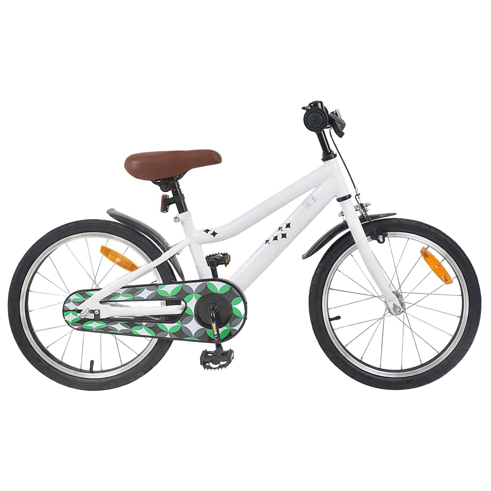 vidaXL Kinderfahrrad 18 Zoll für 5-7 Jahre alt Weiß