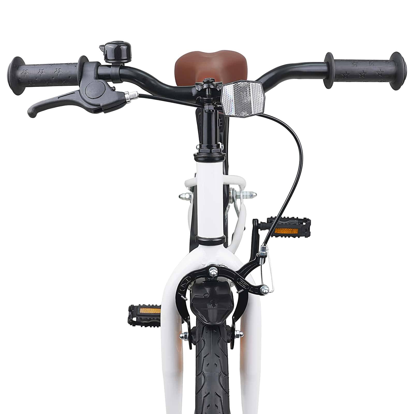 vidaXL Kinderfahrrad 18 Zoll für 5-7 Jahre alt Weiß