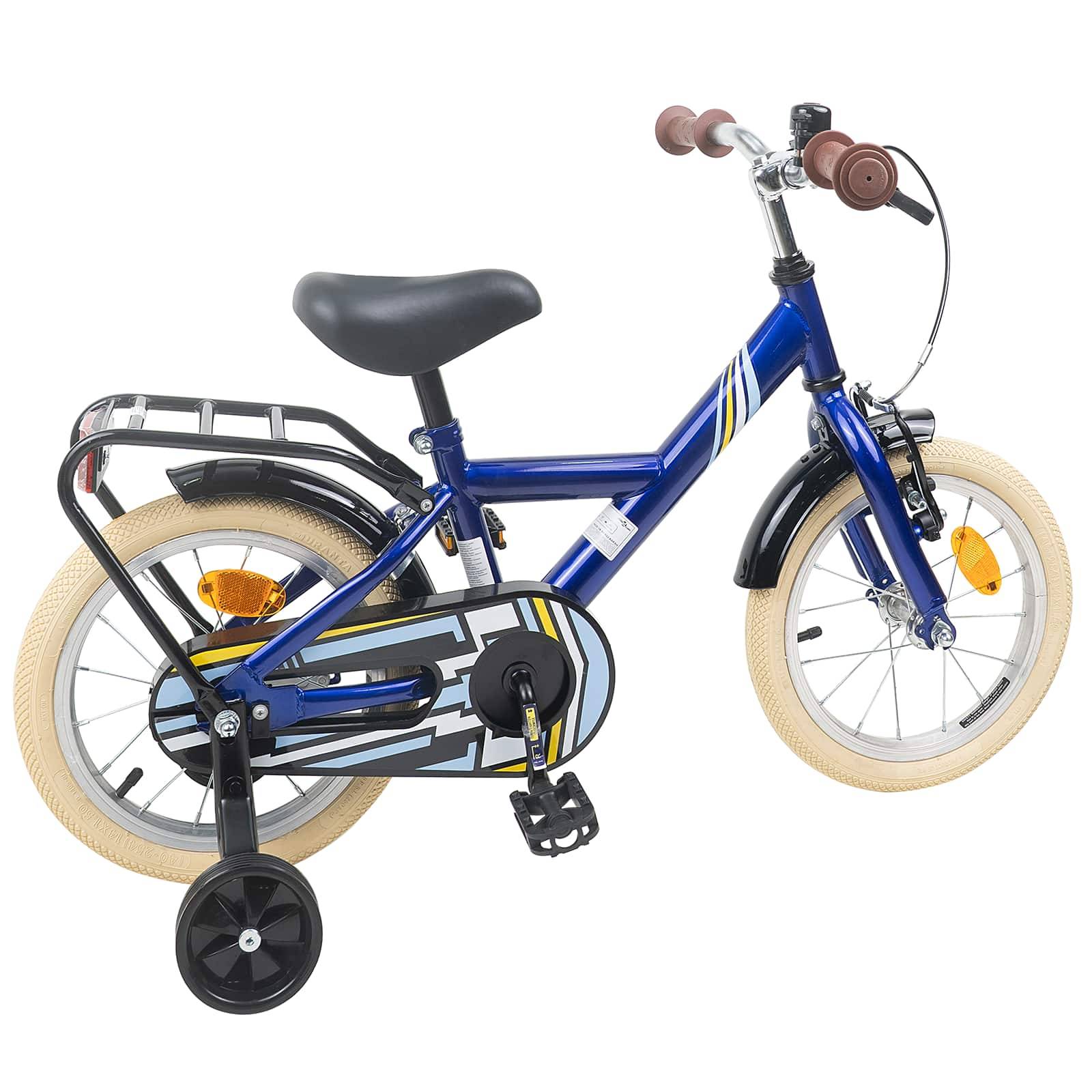 vidaXL Kinderfahrrad 16 Zoll für 4-6 Jahre alt Dunkelblau