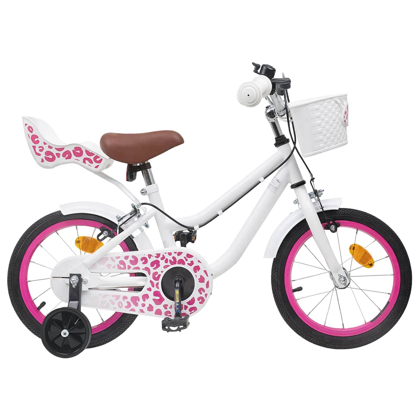 vidaXL Kinderfahrrad Mit Stützrädern 16 Zoll für 4-6 Jahre alt Weiß