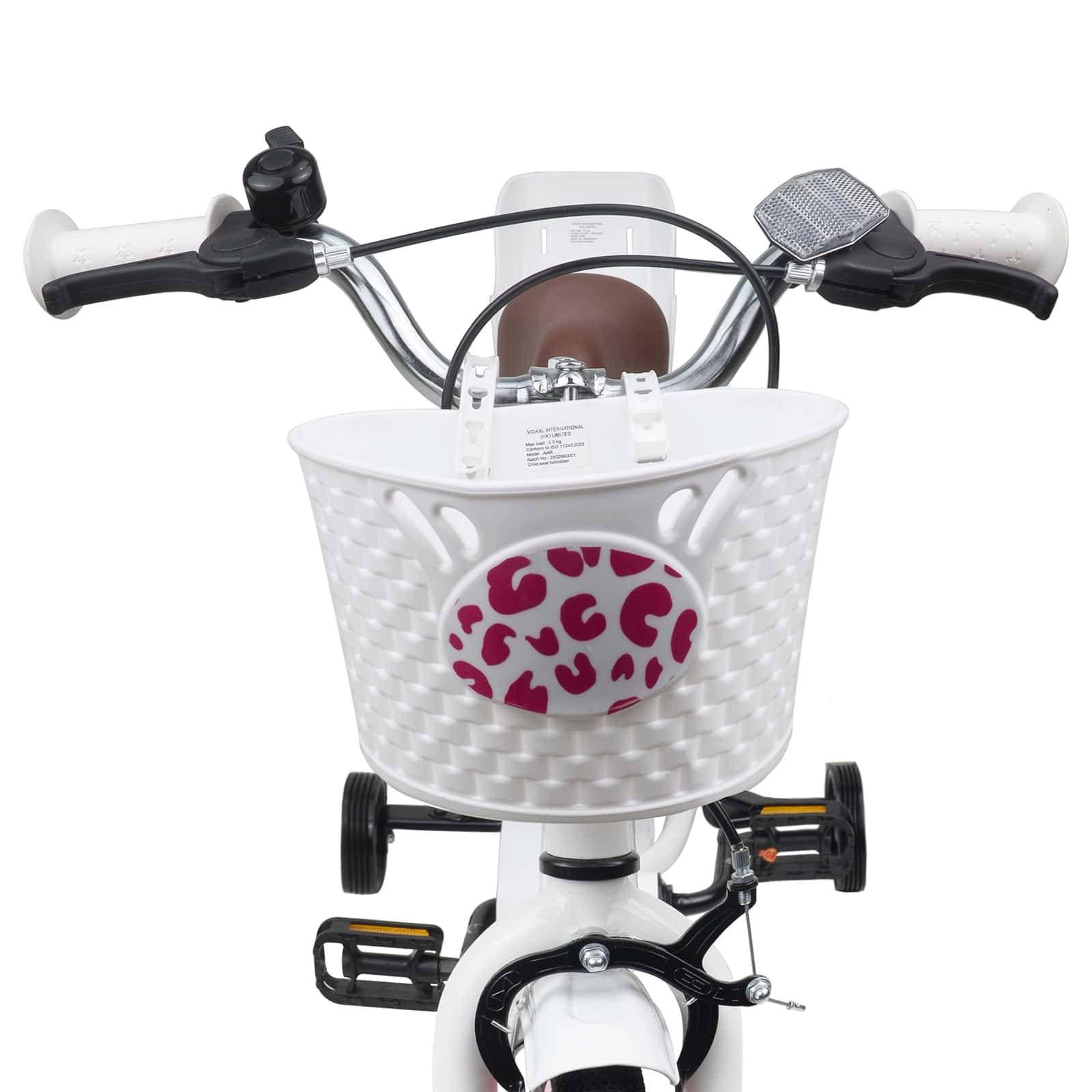 vidaXL Kinderfahrrad Mit Stützrädern 14 Zoll für 3-5 Jahre alt Weiß