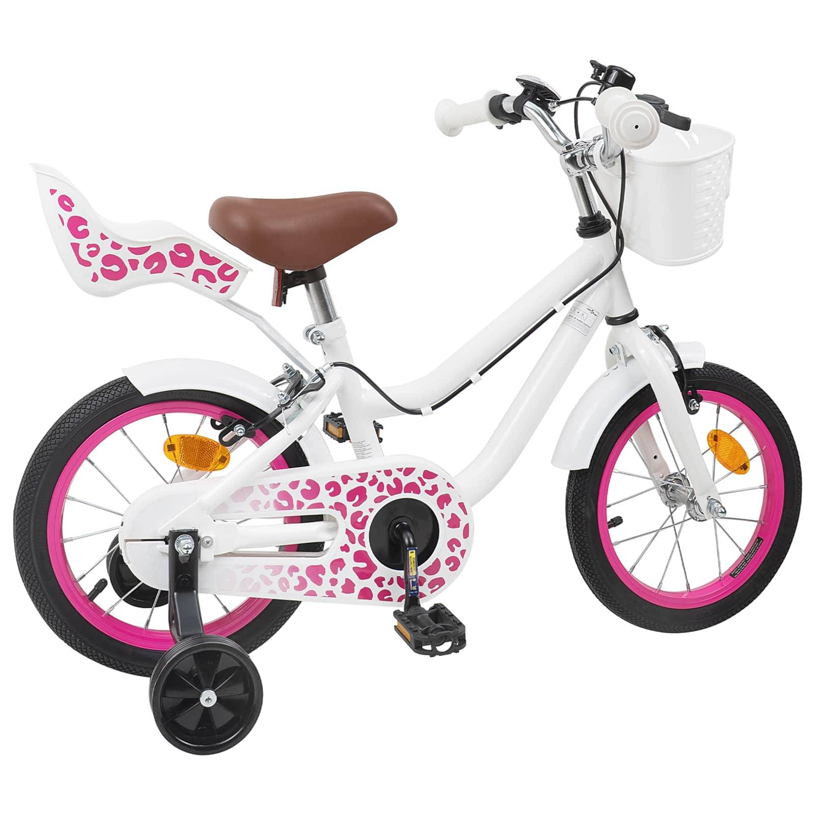 vidaXL Kinderfahrrad Mit Stützrädern 12 Zoll für 2-4 Jahre alt Weiß