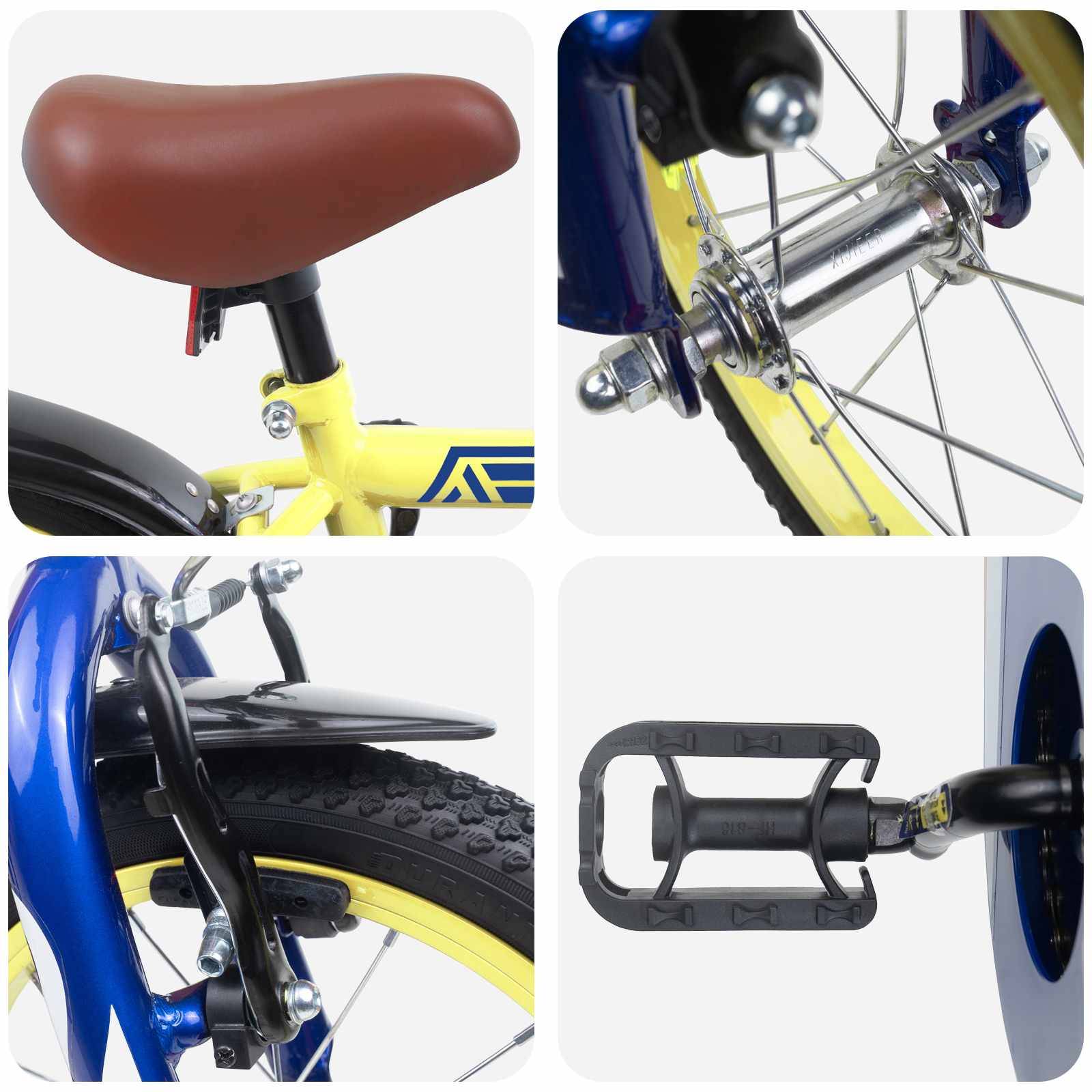 vidaXL Kinderfahrrad 16 Zoll für 4-6 Jahre alt Gelb