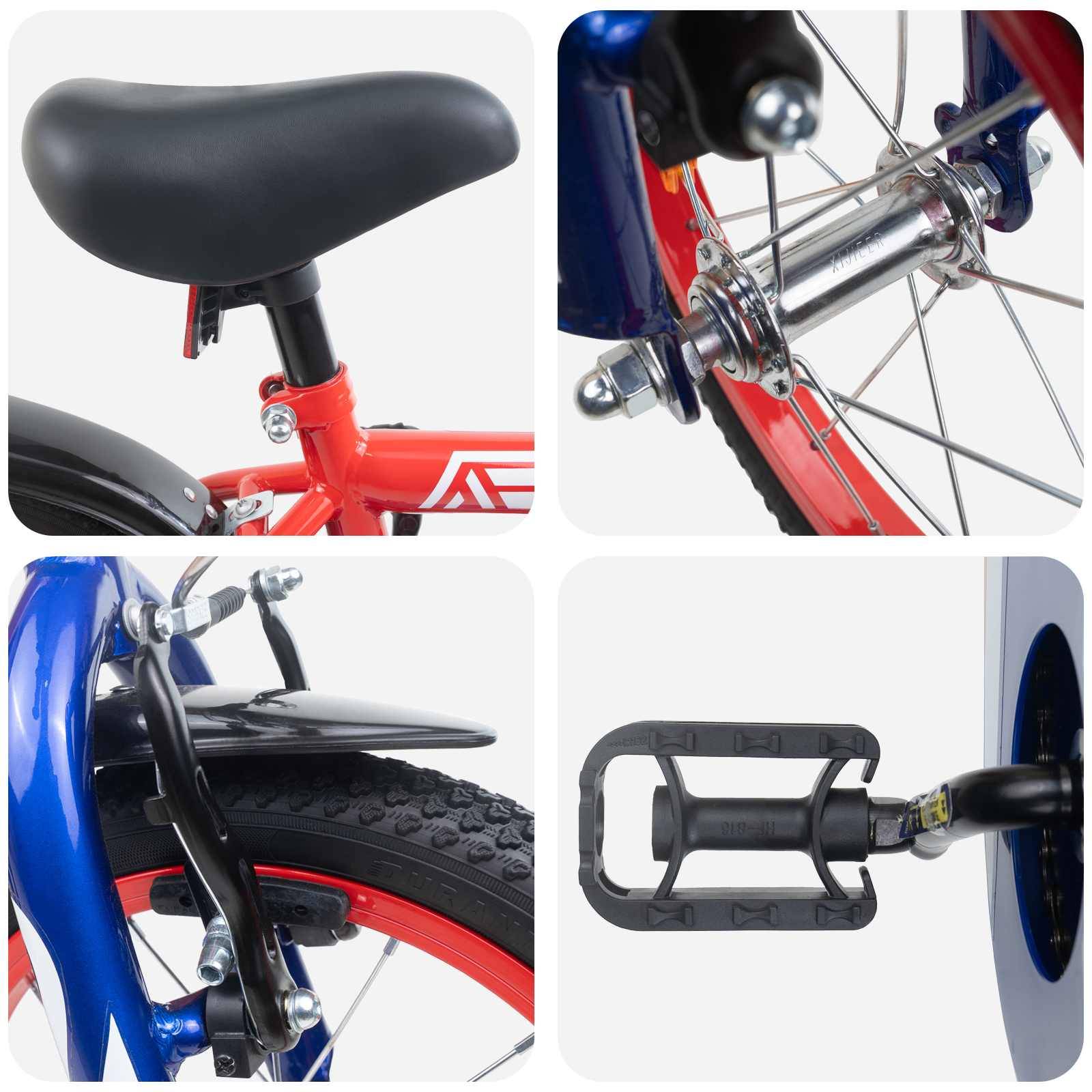 vidaXL Kinderfahrrad 12 Zoll für 2-4 Jahre alt Rot