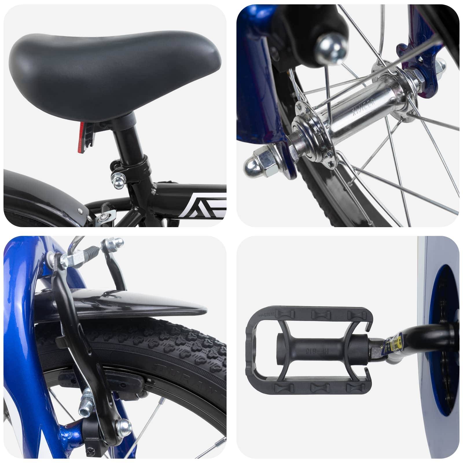 vidaXL Kinderfahrrad 12 Zoll für 2-4 Jahre alt Schwarz