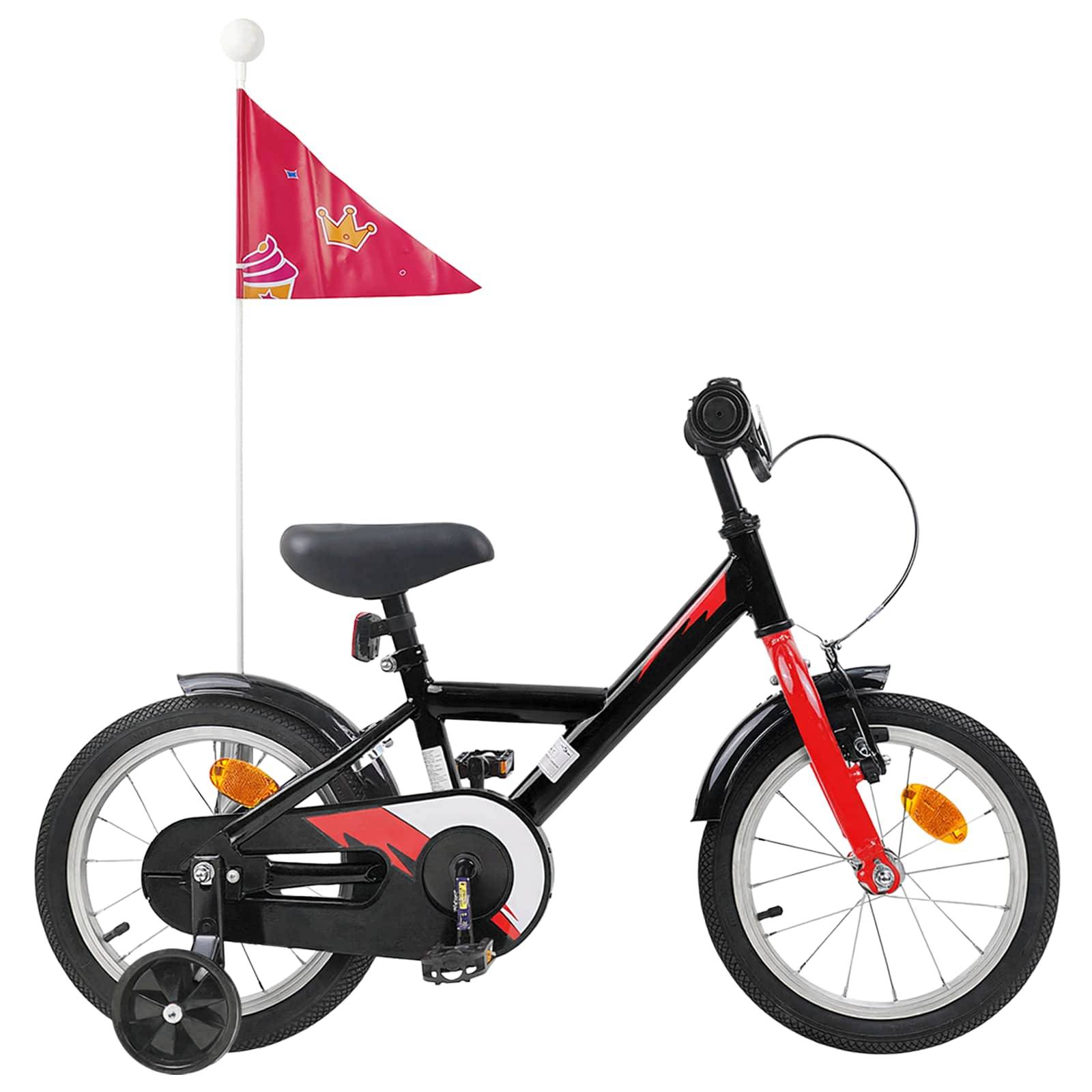 vidaXL Kinderfahrrad 14 Zoll für 3-5 Jahre alt Schwarz